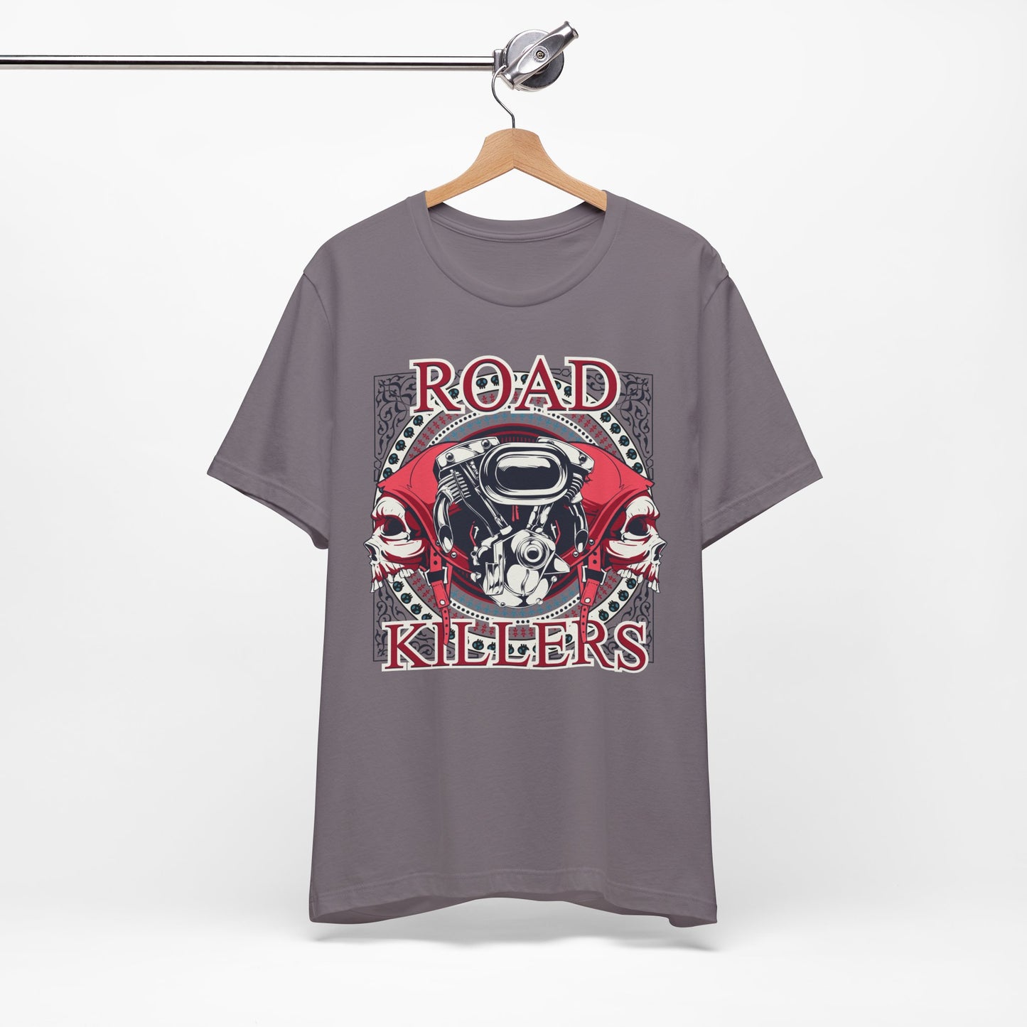 Dark Road Motorcycle Helmet Skull Tee Biker graphic t-shirt G-1