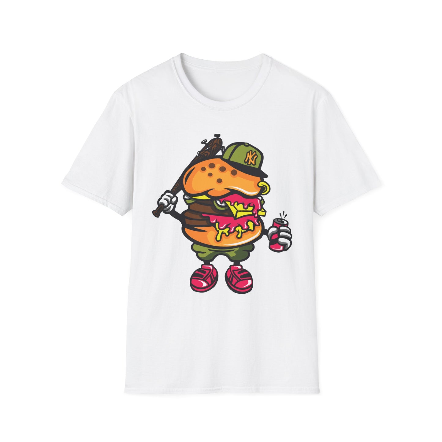 Unisex Cartoon T Shirt Funny Animation Tee Gildan Softstyle 64000 100 Percent Cotton