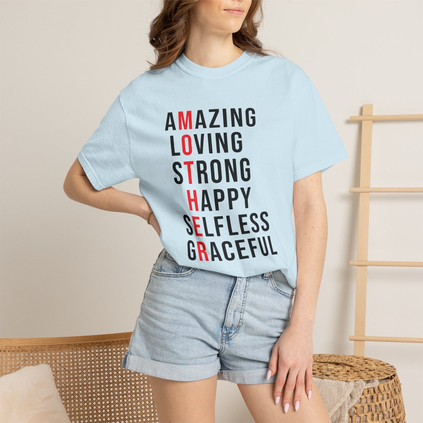 Mom T-shirt Mother's Day Mama Tee Unisex Comfort Colors Garment-Dyed Cotton h14