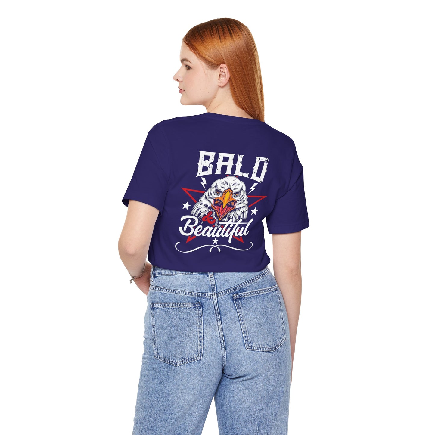 Bald Eagle Graphic Illustration Unisex Cotton Tee a3