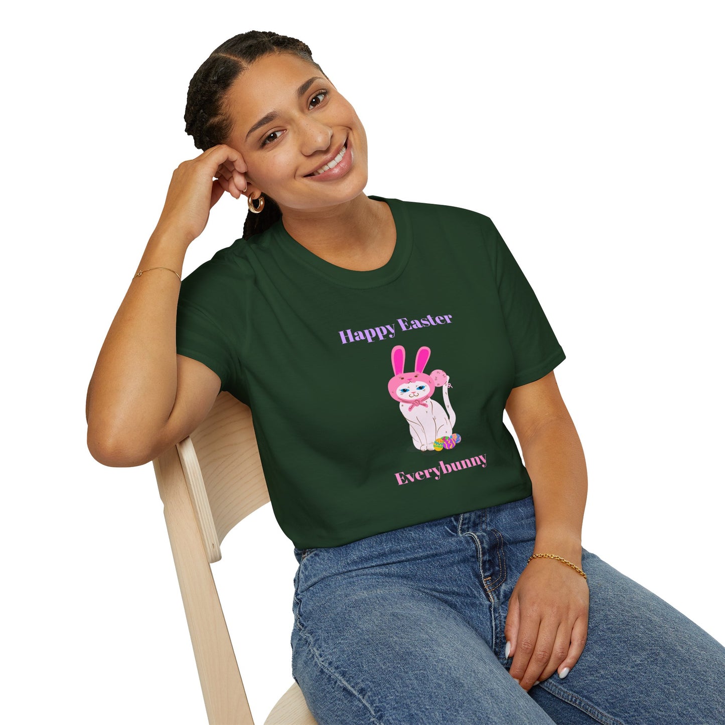 Easter Bunny T-Shirt, Tee Shirt with Easter Signature, T Shirt with Easter Prints, Tee Shirt with Easter Design - 11