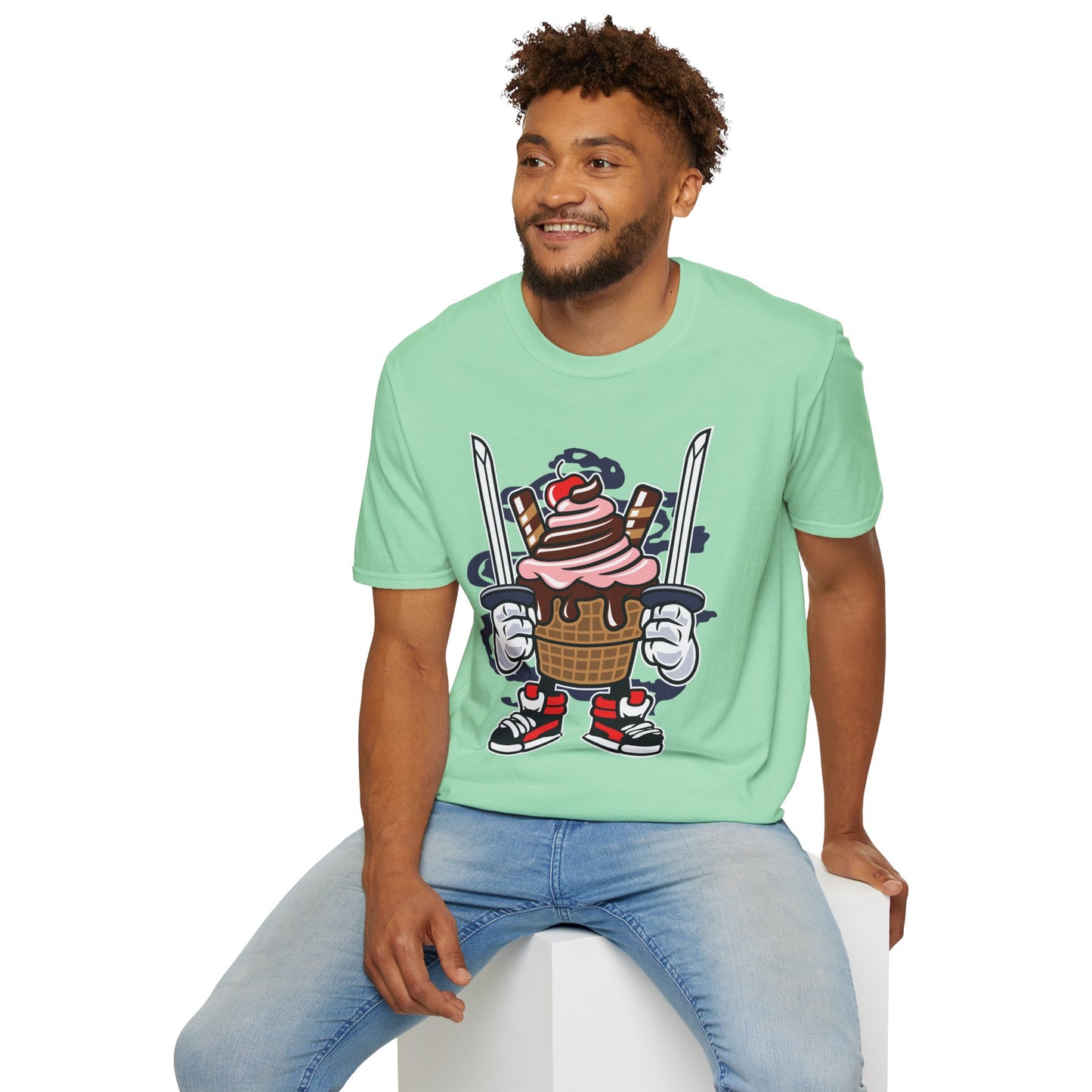 Cartoon T Shirt Unisex Animation Tee Funny Tee Gildan Softstyle 64000 Ring Spun Cotton 99