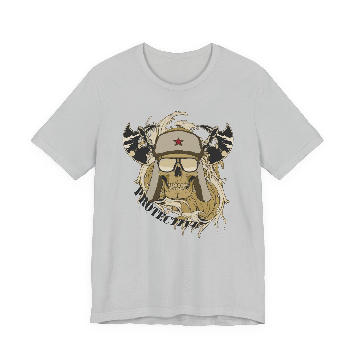 Viking Skull Graphic with Horned Helmet T-Shirt Captain Design Tee Art-41