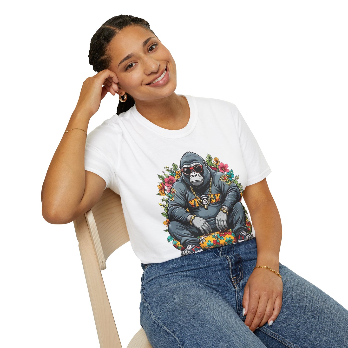 Animals Tees, Funny Animals Shirt, T Shirts with Funny Animals, T-Shirt with Gorilla, Monkey Tees