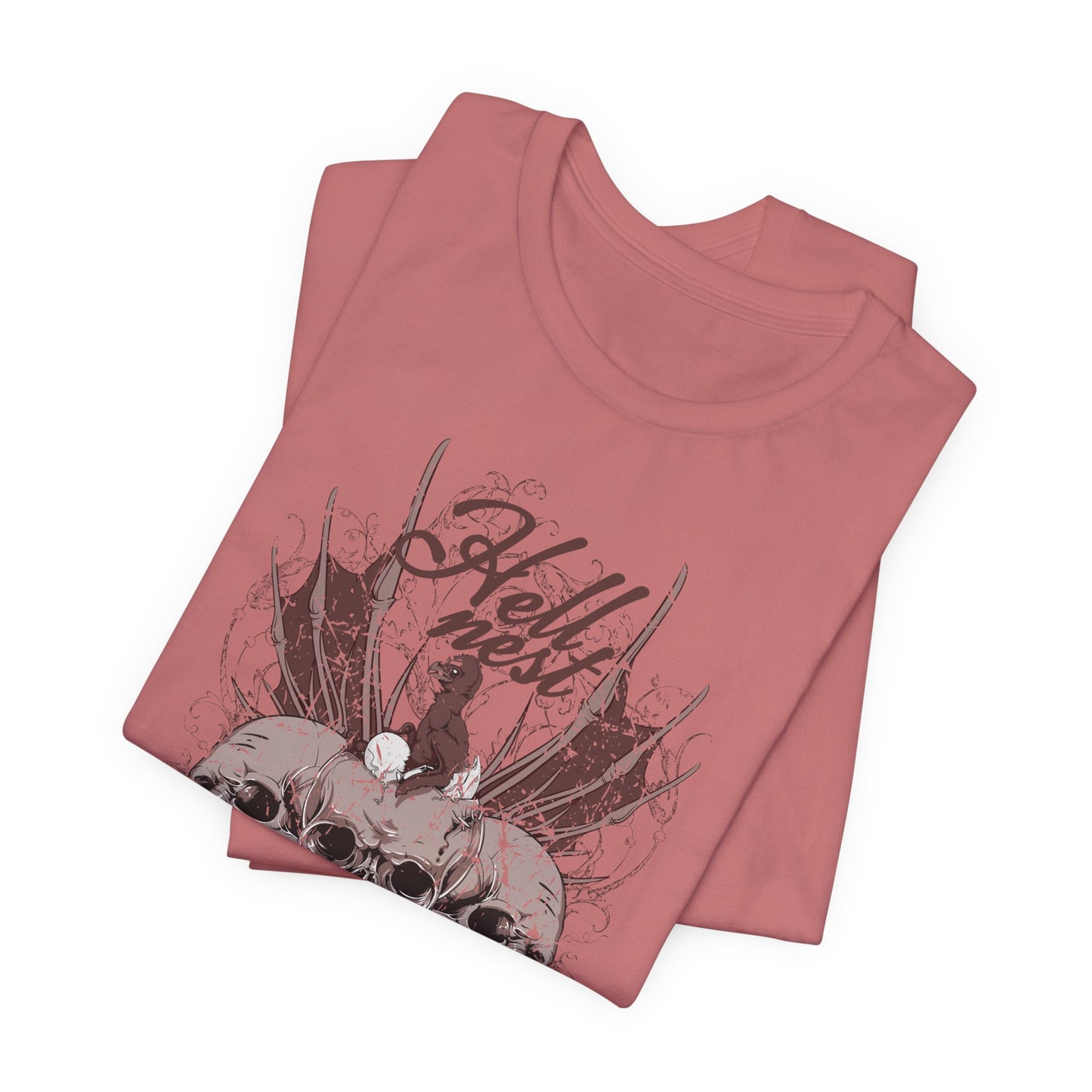 Skull Cluster graphic tee Gothic skulls grunge floral design