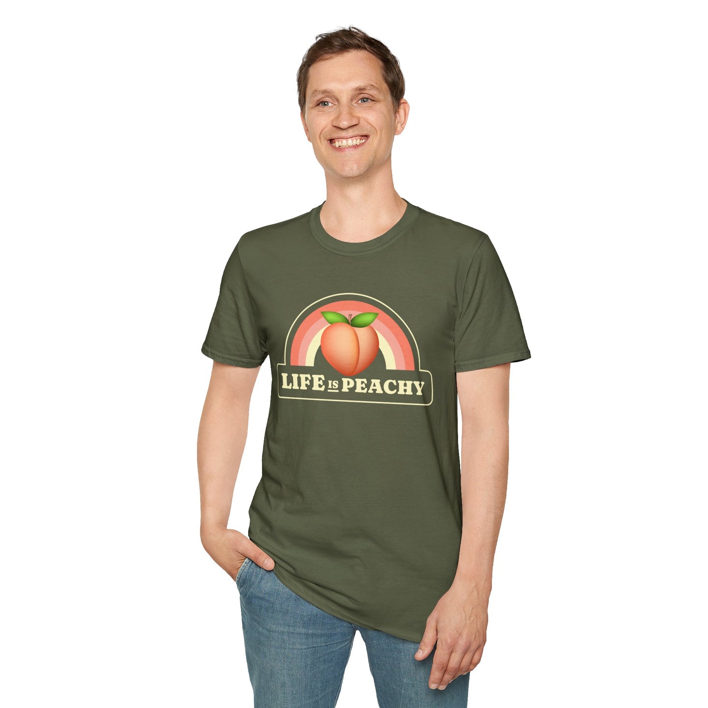 Food Tees, Funny Food T Shirts, Funny T Shirts, Shirt with Fruits, Shirt with Peach