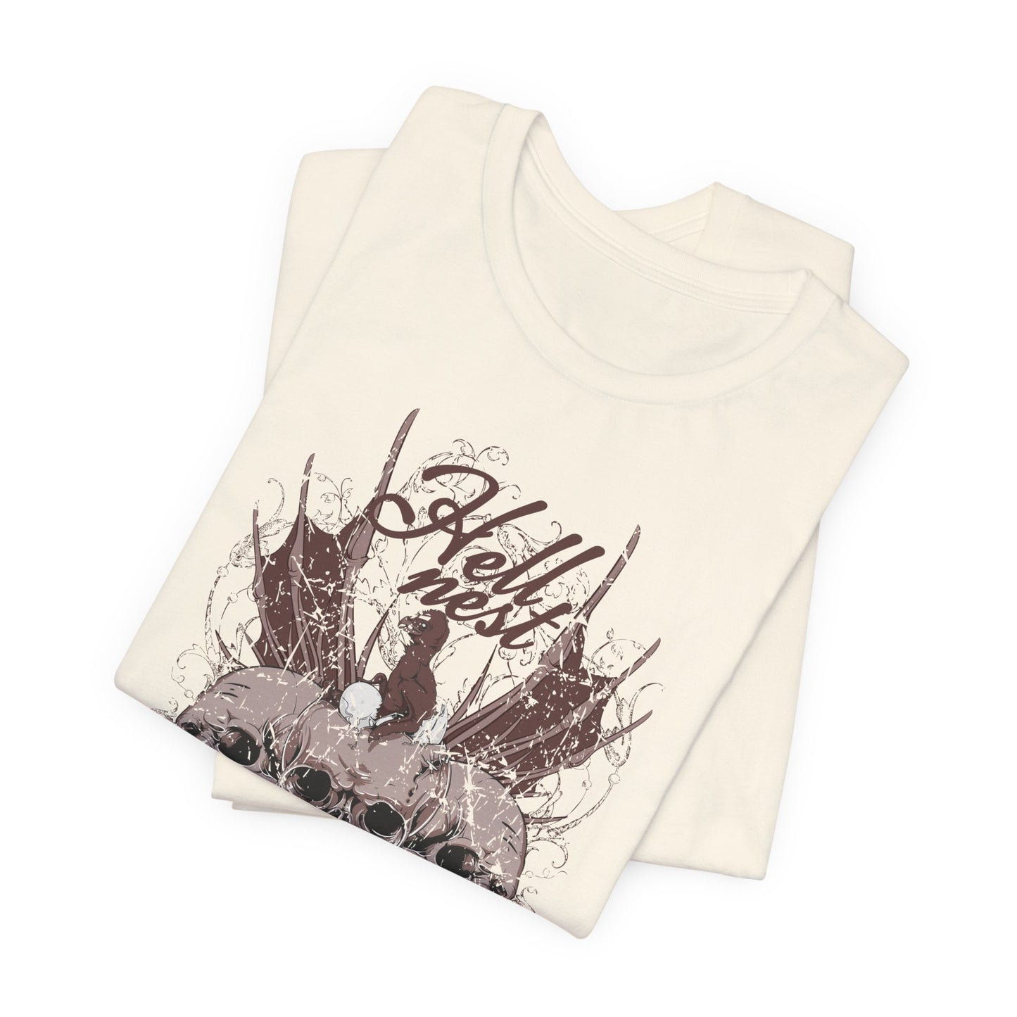 Skull Cluster graphic tee Gothic skulls grunge floral design
