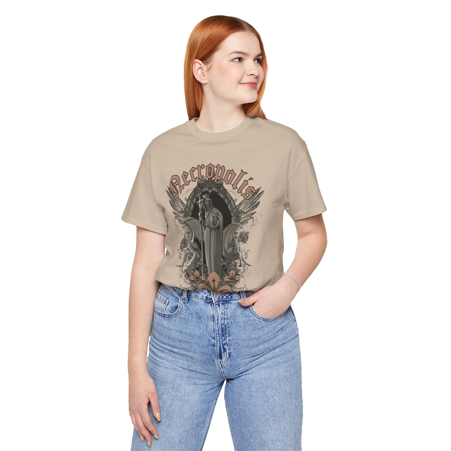Gothic Skull Graphic Unisex Cotton T-Shirt r7