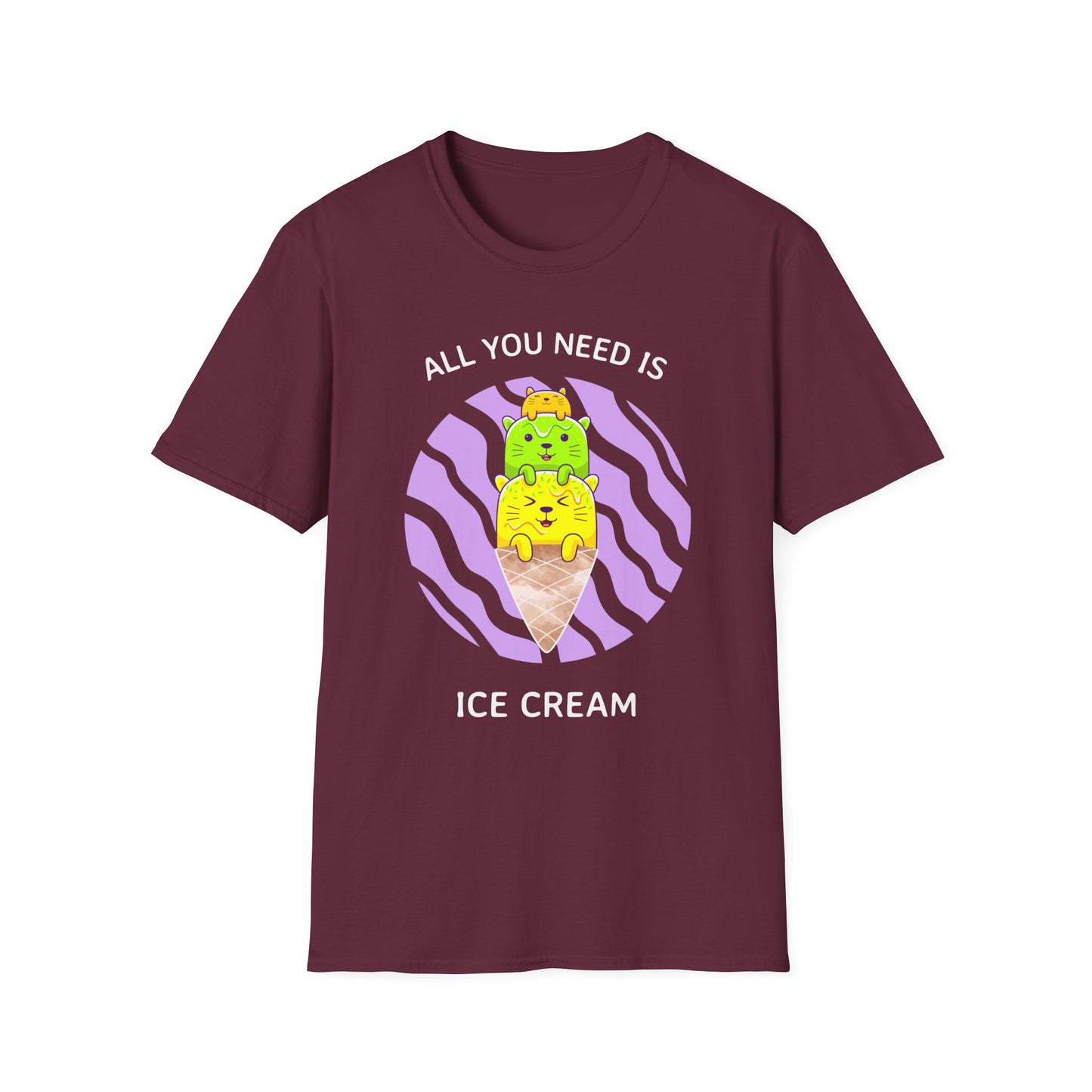 Food Tees, Funny Food T Shirts, Funny T Shirts, Shirt with Food, Junk Food Tees, Shirt with Ice Cream, Ice Cream T-Shirt
