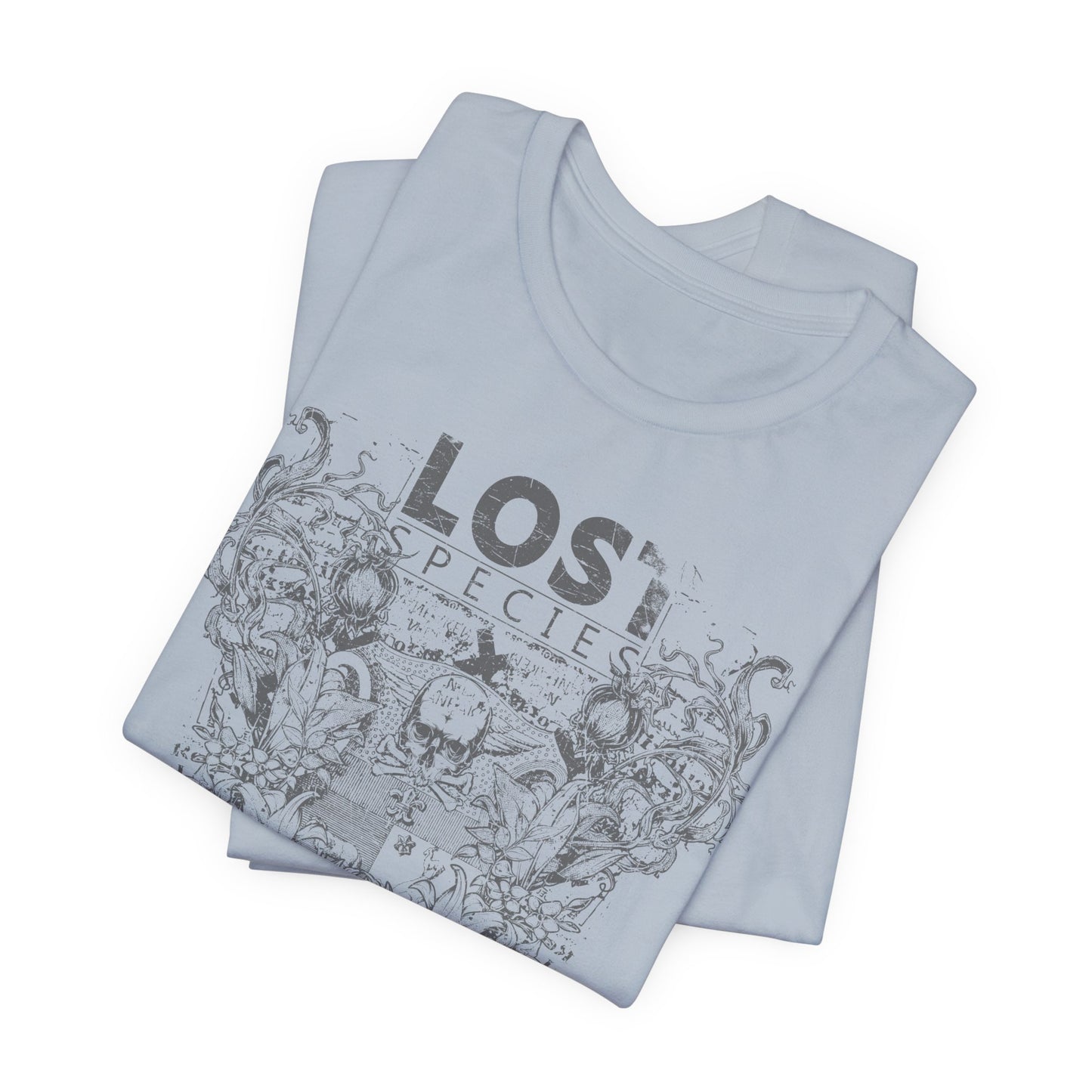 Lost Species Tee Floral Wildlife Illustration Rock Band T-Shirt A-7