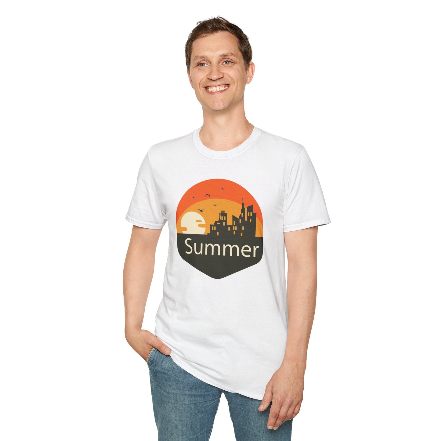 Summer T-Shirt, Summer Design Shirts, Art Tee Shirt with Summer Design - 6