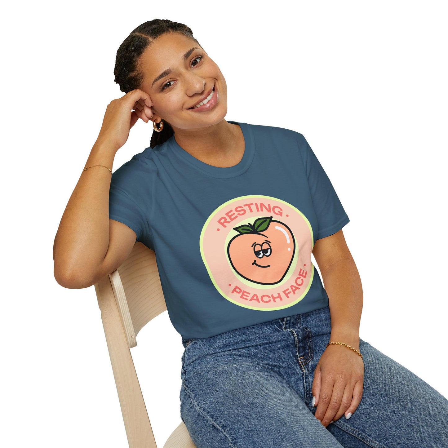 Food Tees, Funny Food T Shirts, Funny T Shirts, Shirt with Fruits, Shirt with Peach
