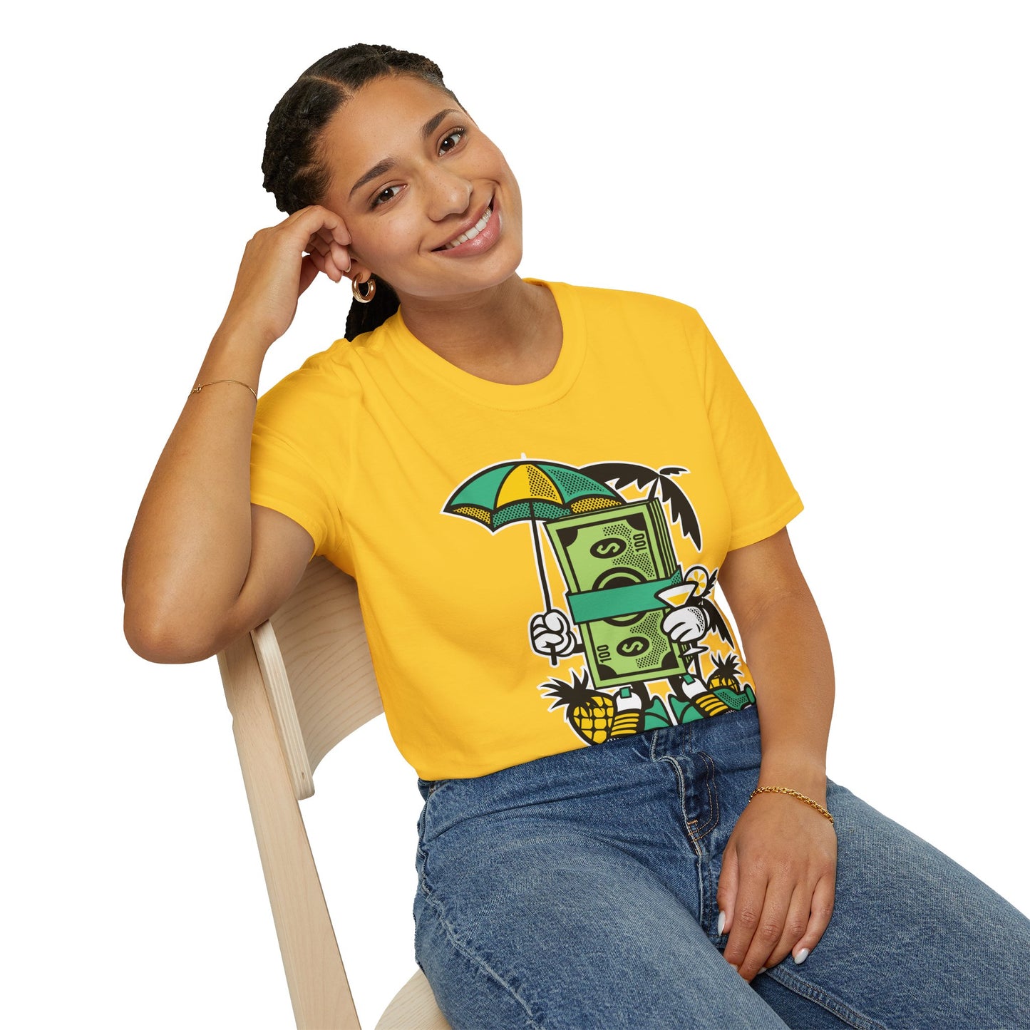 Cartoon T Shirt Animation T Shirt Funny Tee Unisex Softstyle Cotton Tee Art Design 64000