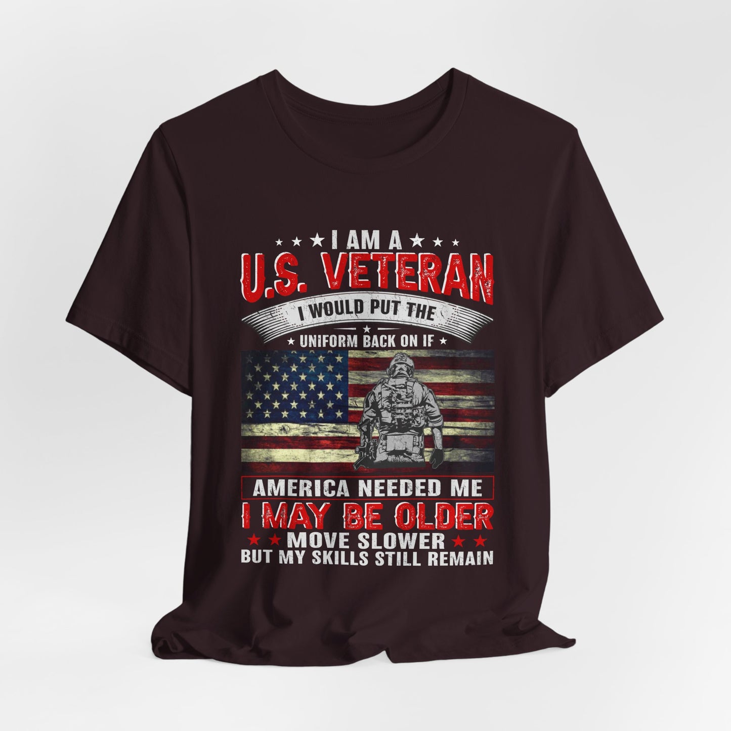I Am A U.S. Veteran shirt American Flag Military Veteran Unisex Cotton Tee v25