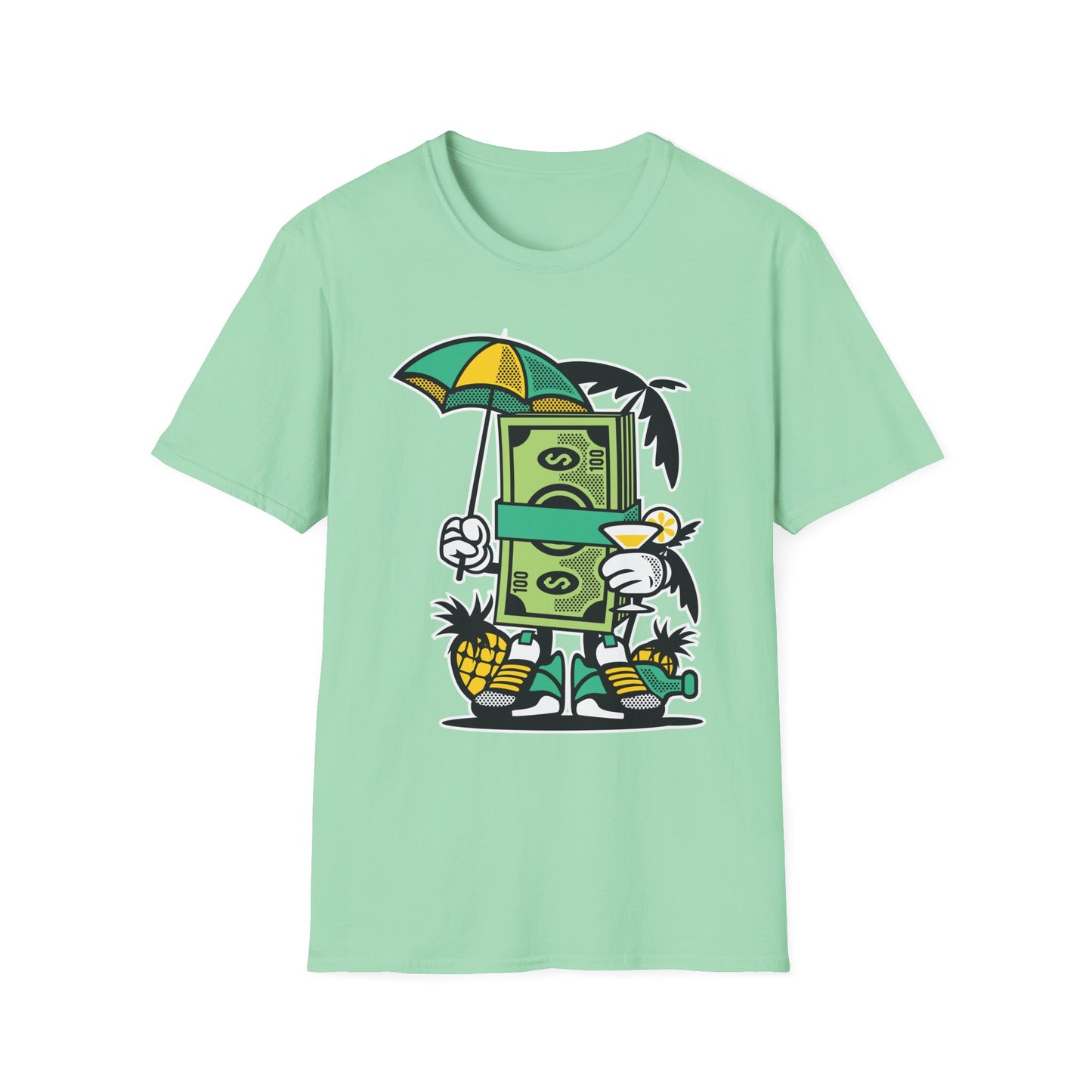 Cartoon T Shirt Animation T Shirt Funny Tee Unisex Softstyle Cotton Tee Art Design 64000