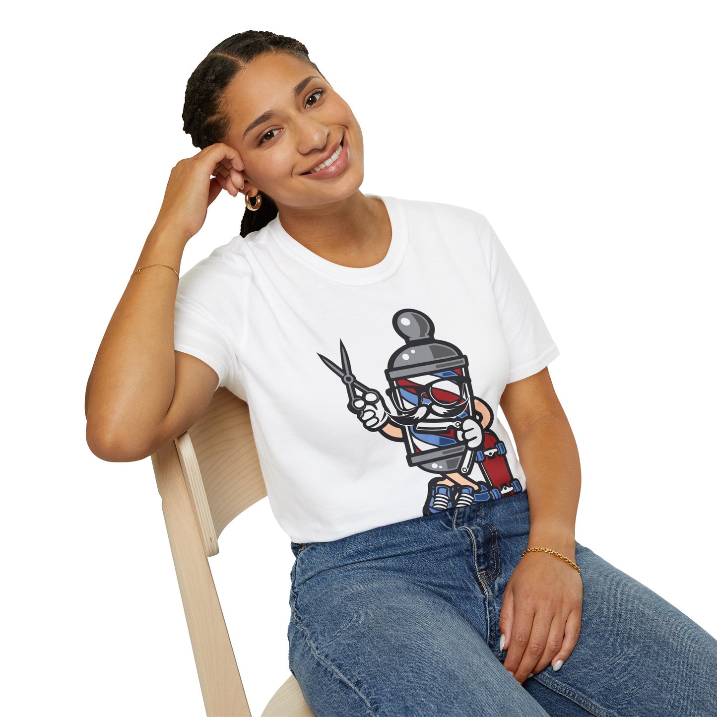 Cartoon Animation T Shirt Unisex Funny Tee Cotton Gildan Softstyle 64000 Comfortable Wear