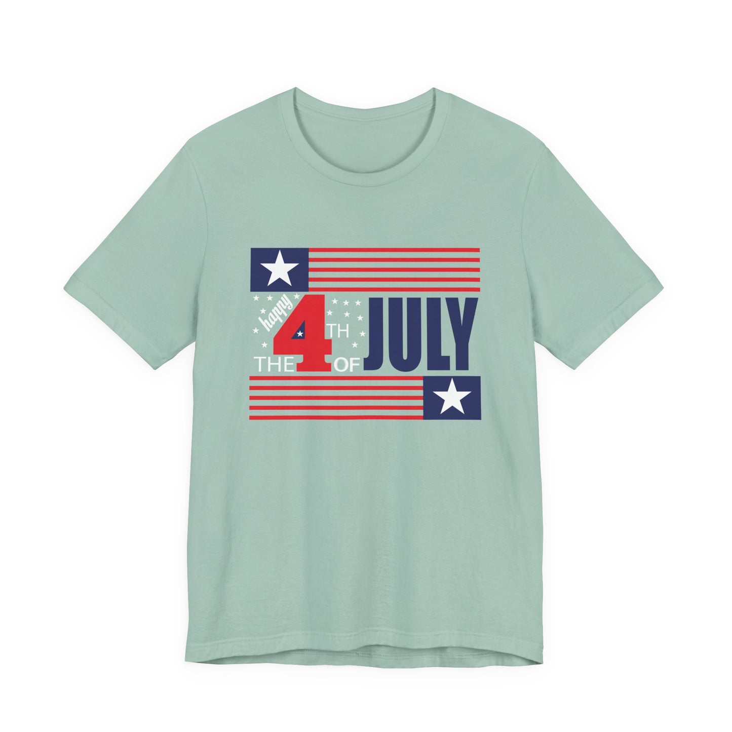 4th of July Flag Independence Day Graphic Unisex Cotton T-Shirt 014
