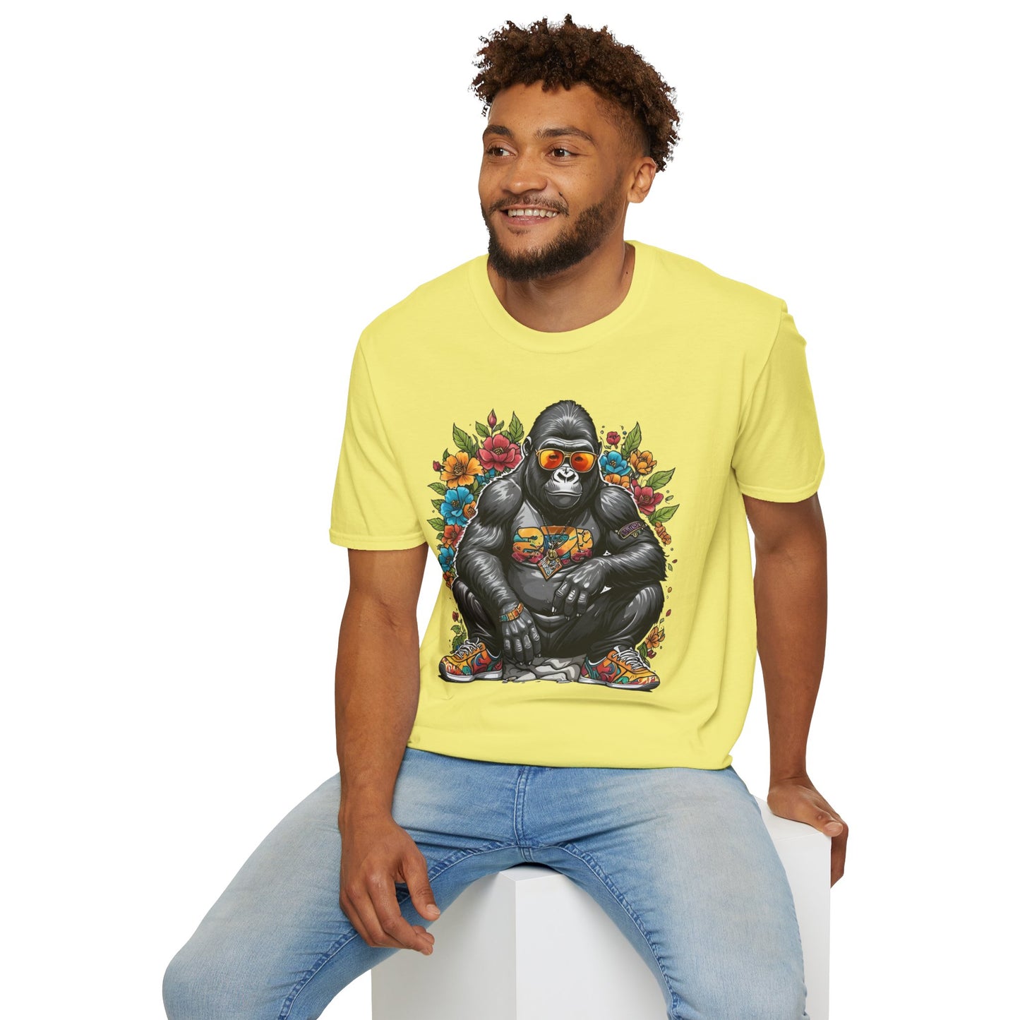 Animals Tees, Funny Animals Shirt, T Shirts with Funny Animals, T-Shirt with Gorilla, Monkey Tees