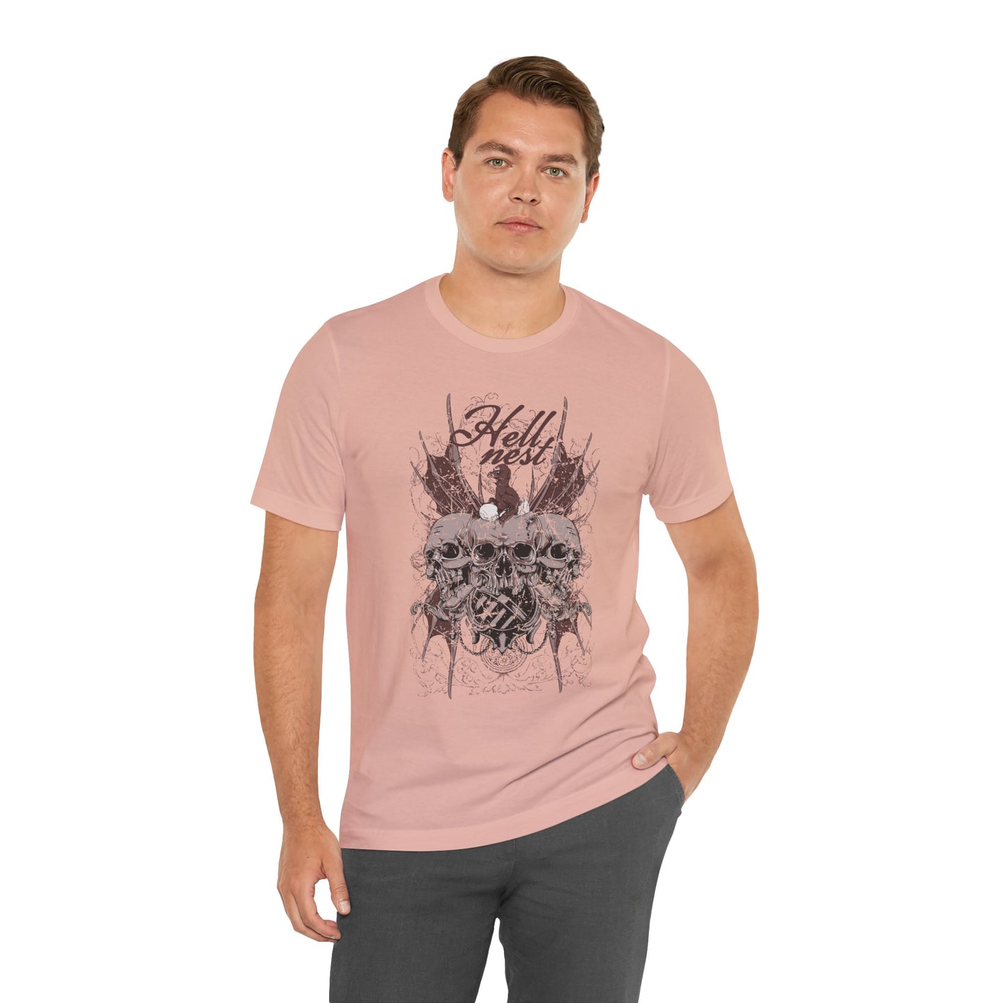 Skull Cluster graphic tee Gothic skulls grunge floral design