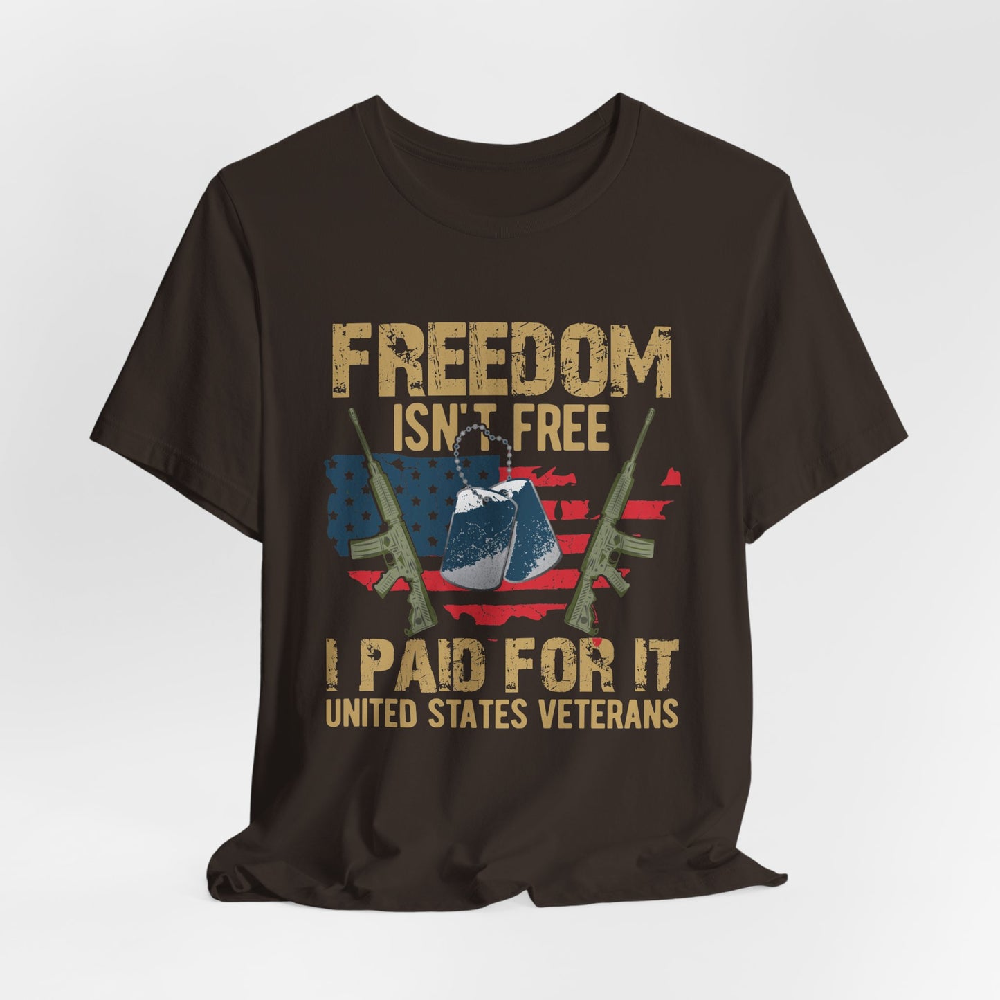 Army Veteran Patriotic Graphic Design Unisex Cotton T-Shirt v19