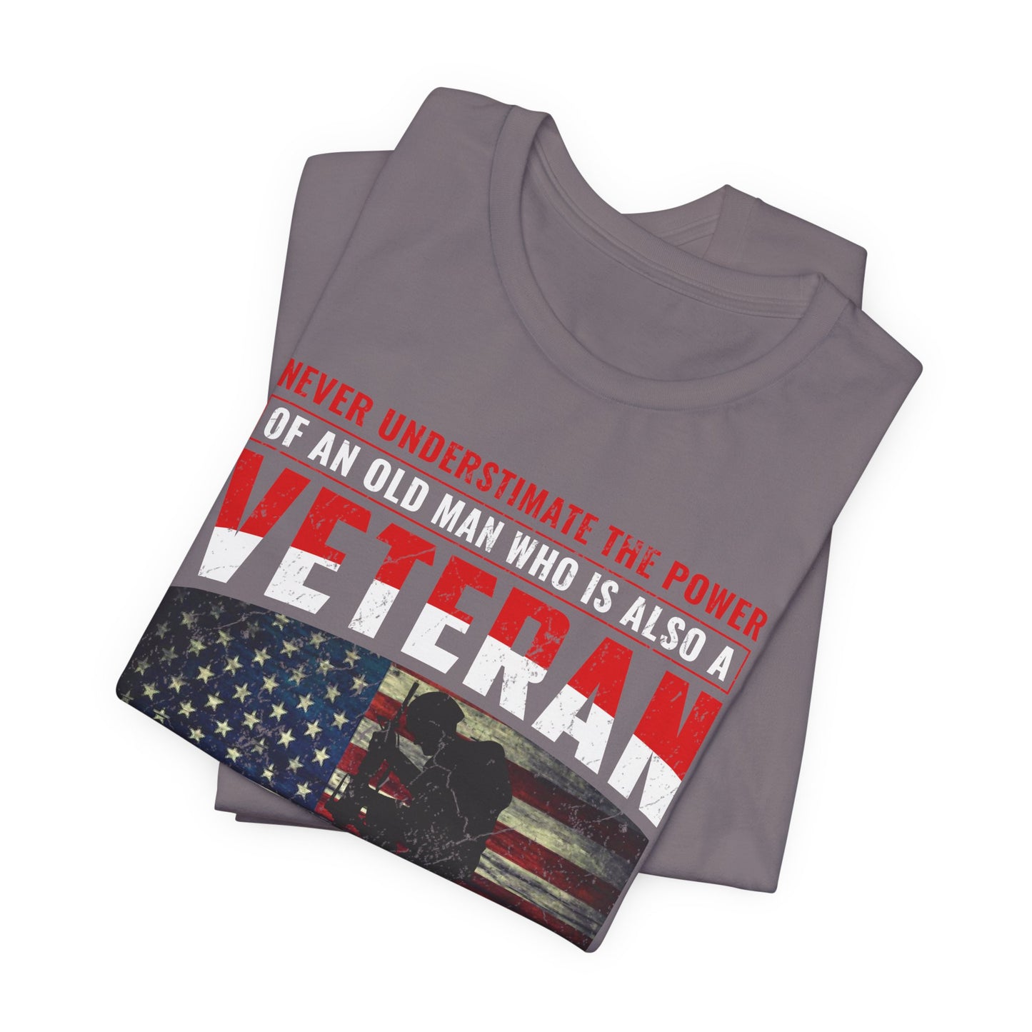Veteran American flag T-Shirt I Made It Old Man Veteran Military Pride Unisex Cotton v32