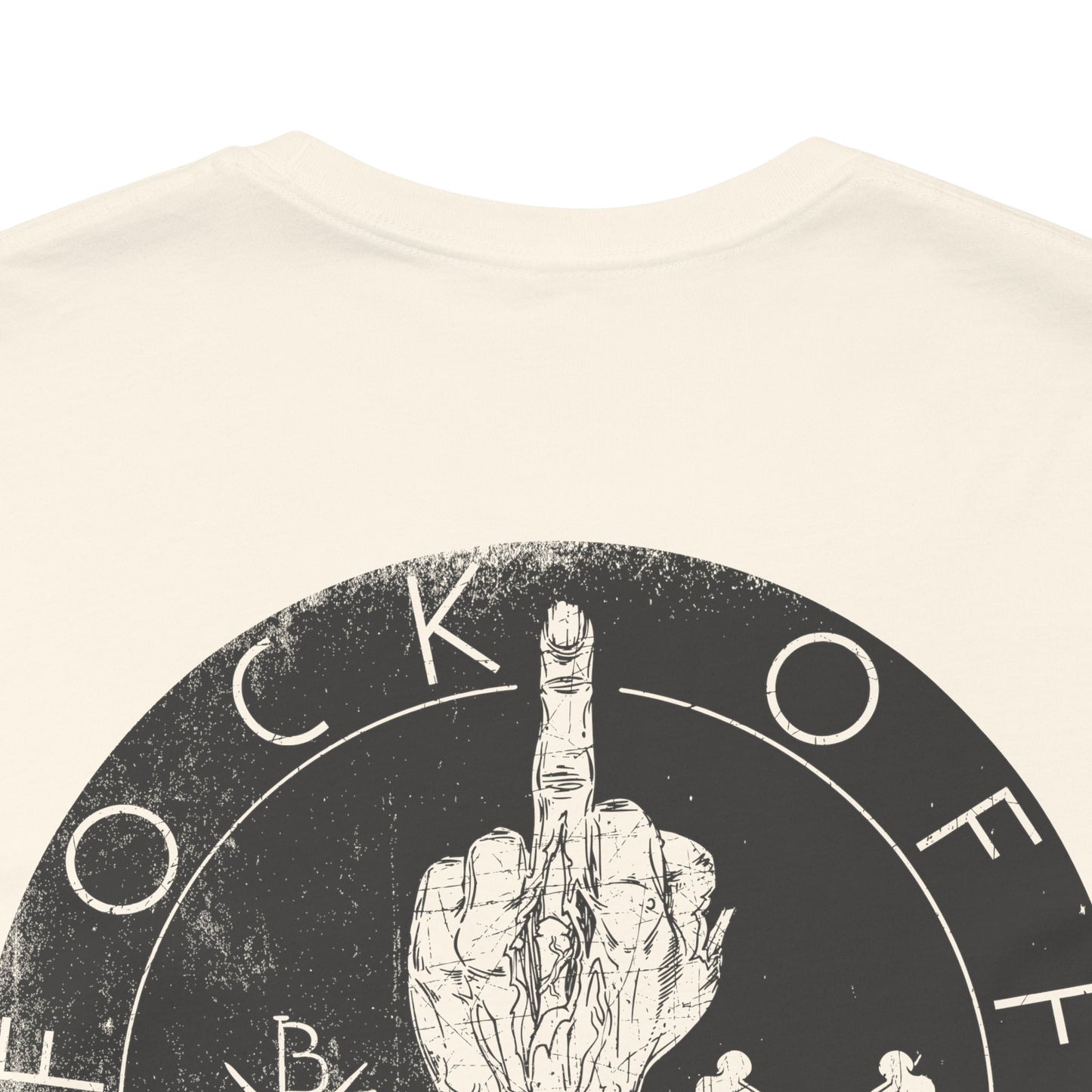 Fk Off Please tee Graphic Middle Finger Skull Design T-Shirt A-11