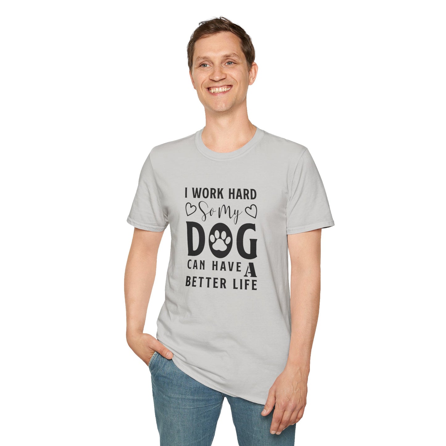 Dog Slogan T Shirts With Funny Words Unisex Tee Shirt Cute Quotes Gildan Softstyle 64000 Cotton
