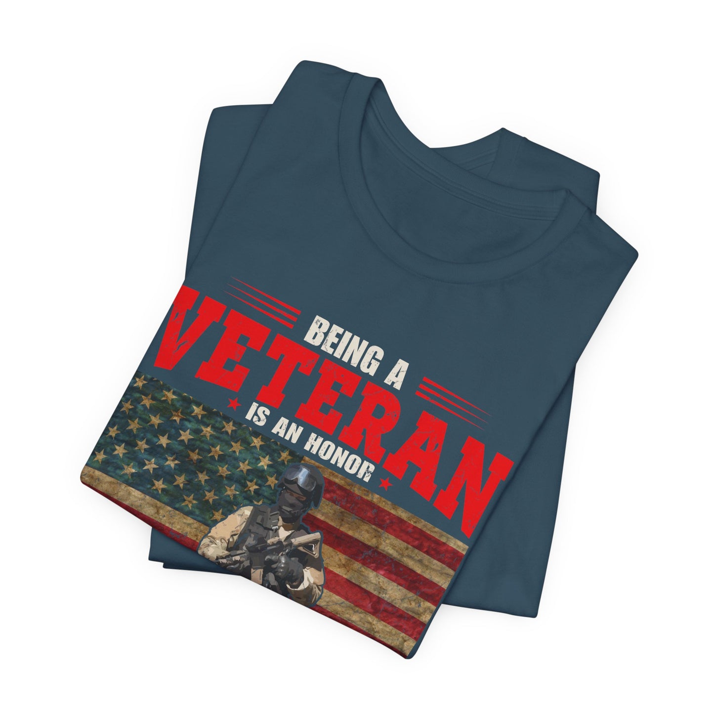 Veteran Grandpa T-Shirt American Flag Soldier Grandpa Unisex Cotton Tee v34