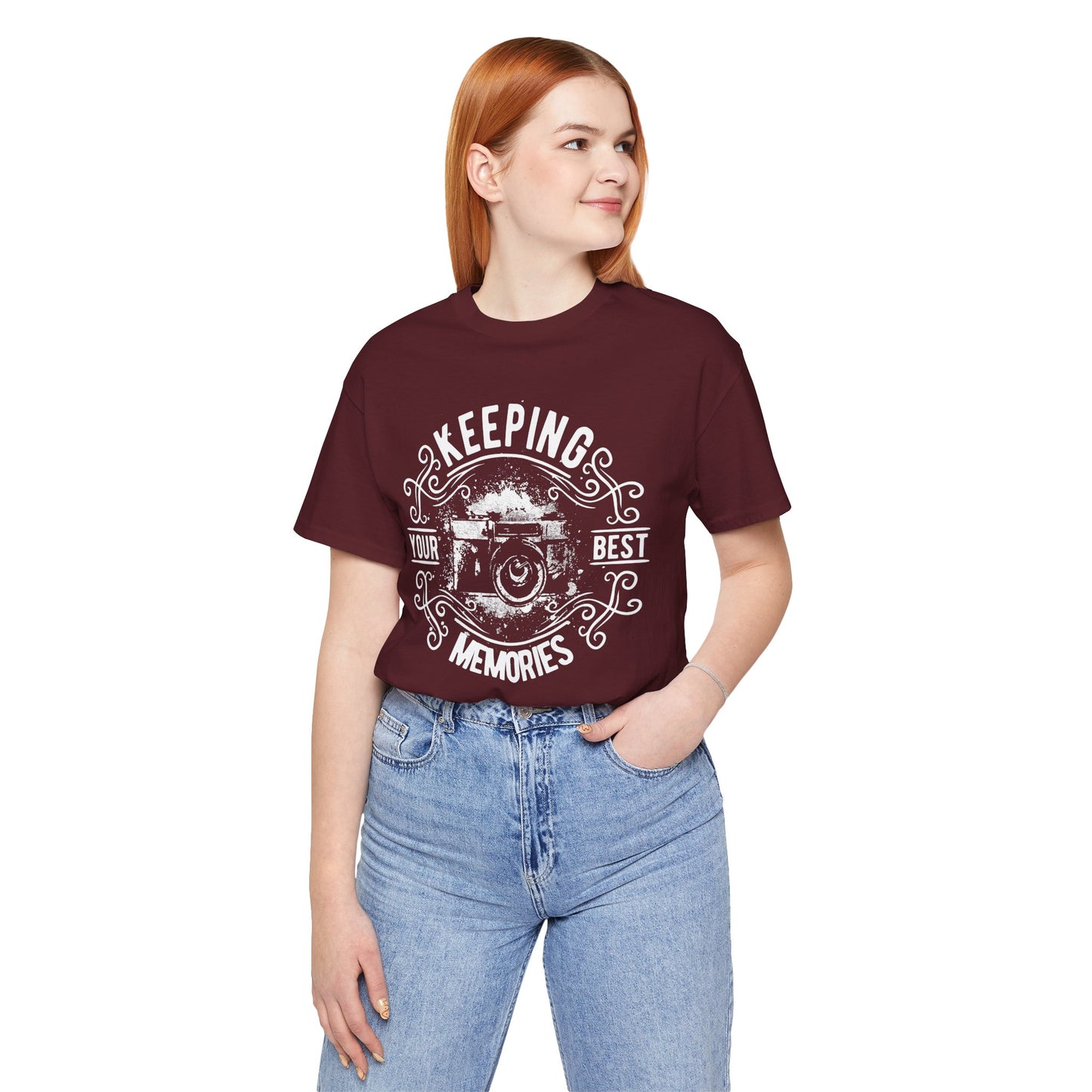 Keeping Your Best Memories T-Shirt Vintage Camera Graphic T-Shirt A-5