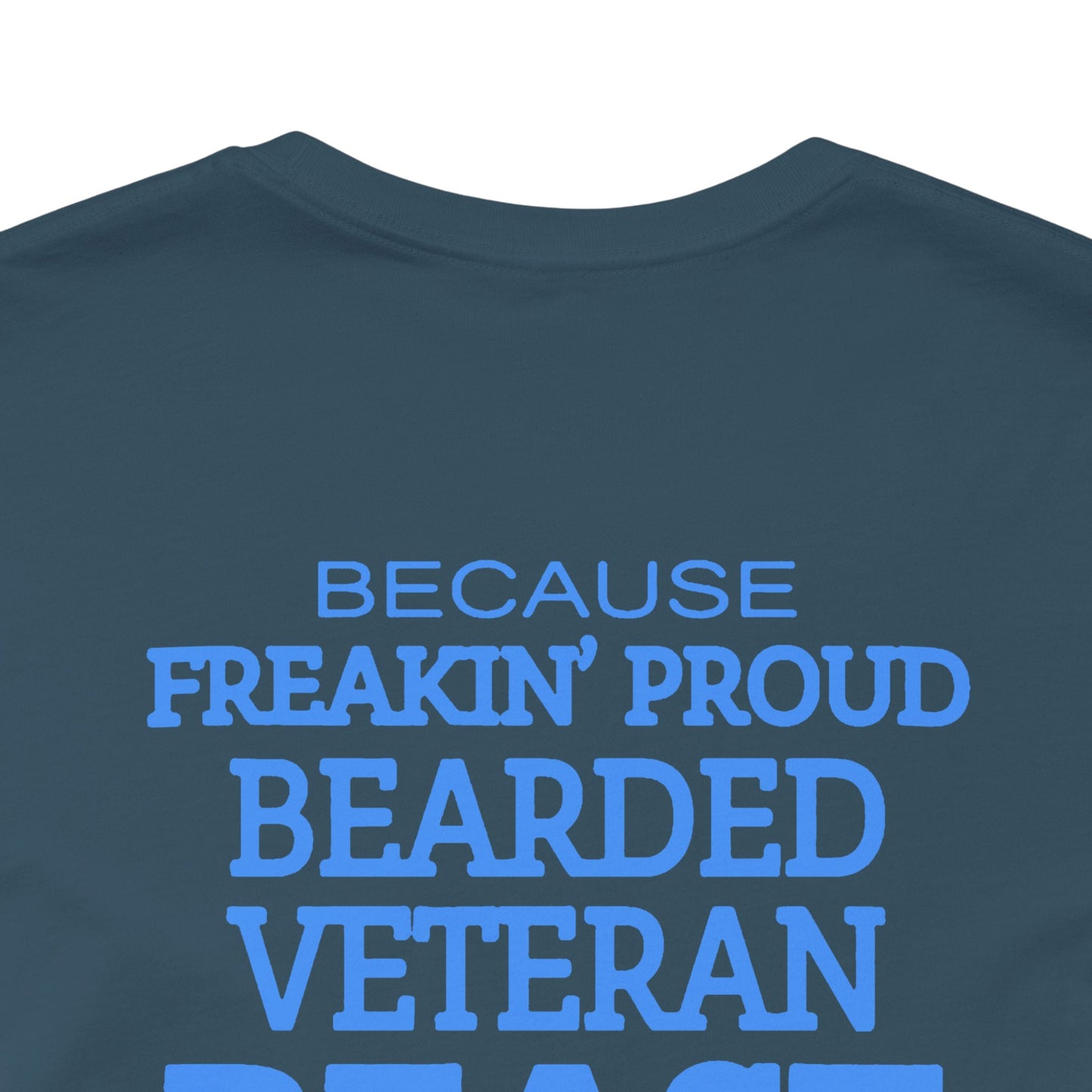 Bearded Veteran Beast T-Shirt Military Skull Beard Graphic Unisex Cotton Tee v46