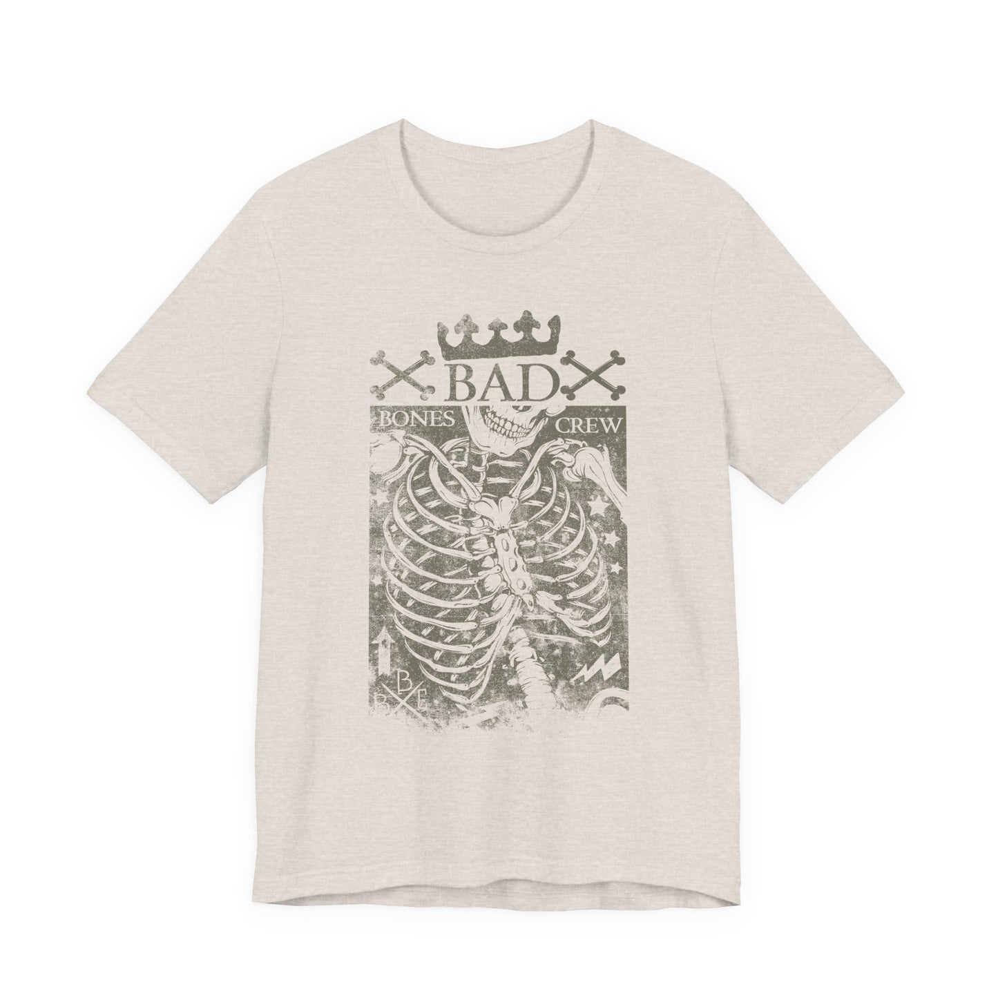 Skeleton Ribcage Tee Bones Crew Graphic Shirt A-10