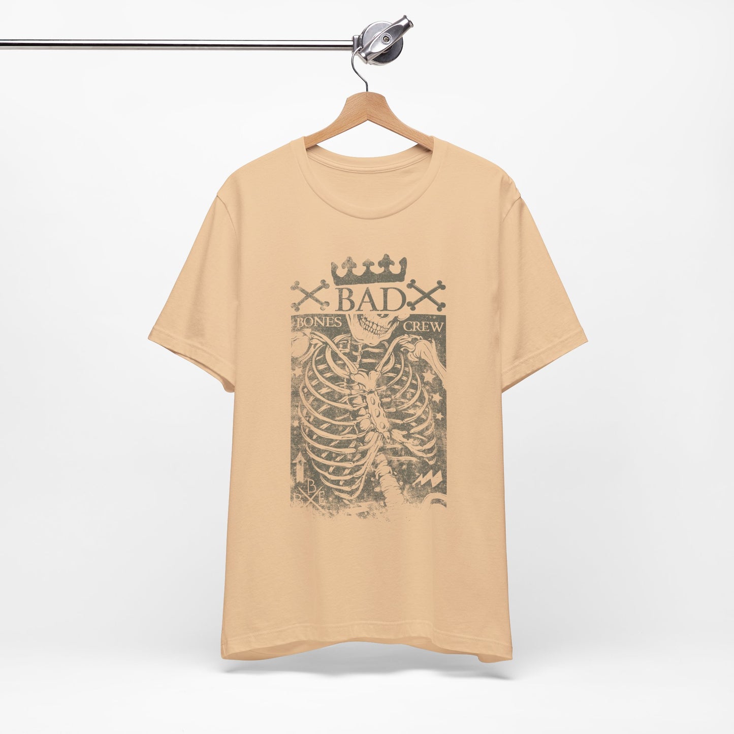 Skeleton Ribcage Tee Bones Crew Graphic Shirt A-10