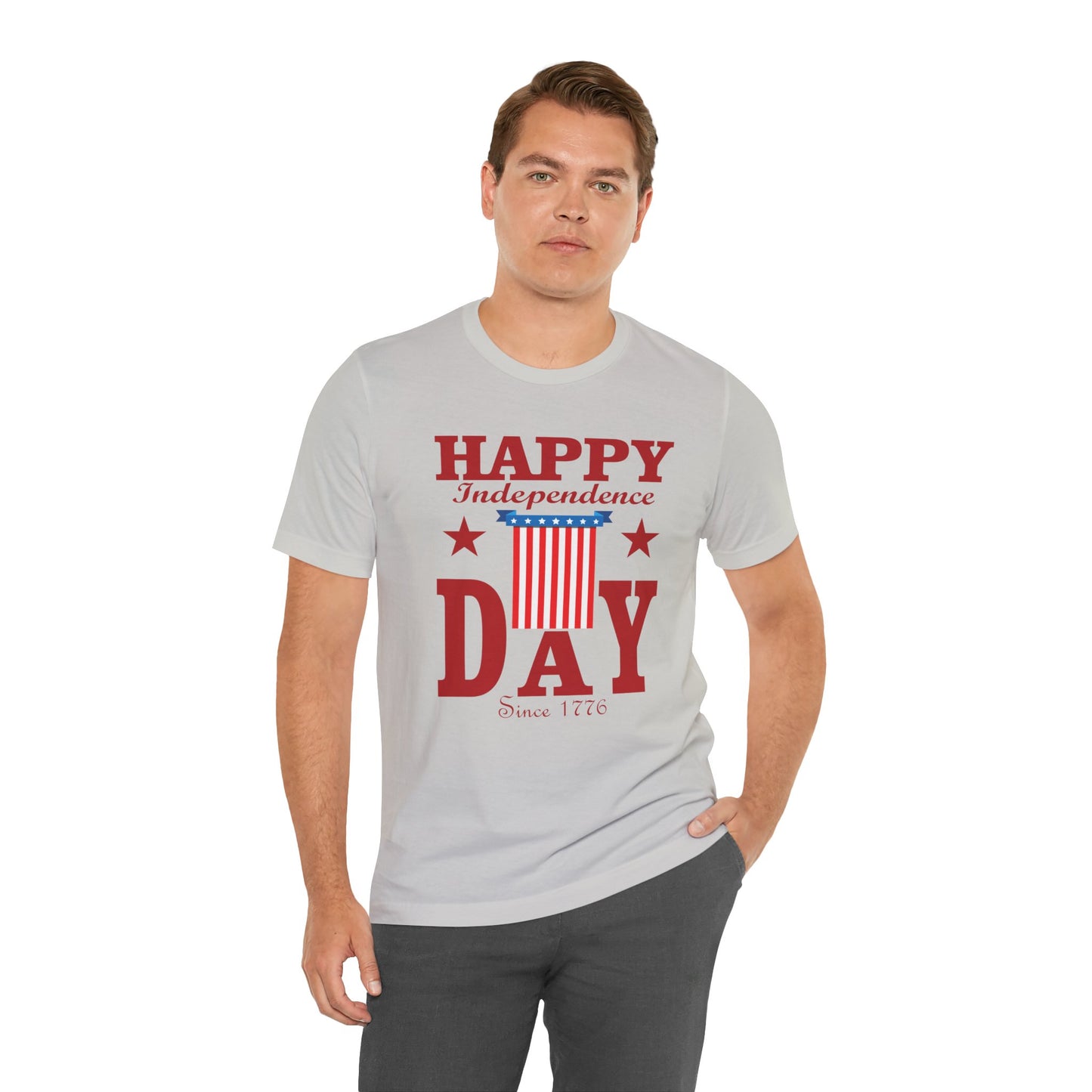 Happy Independence Day Graphic Unisex Cotton T-Shirt 018