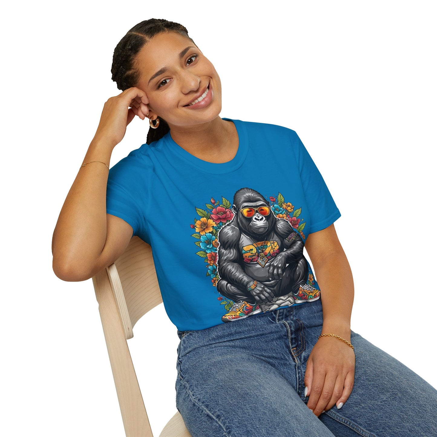 Animals Tees, Funny Animals Shirt, T Shirts with Funny Animals, T-Shirt with Gorilla, Monkey Tees