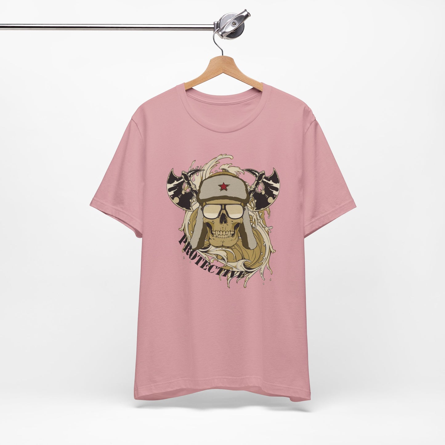 Viking Skull Graphic with Horned Helmet T-Shirt Captain Design Tee Art-41
