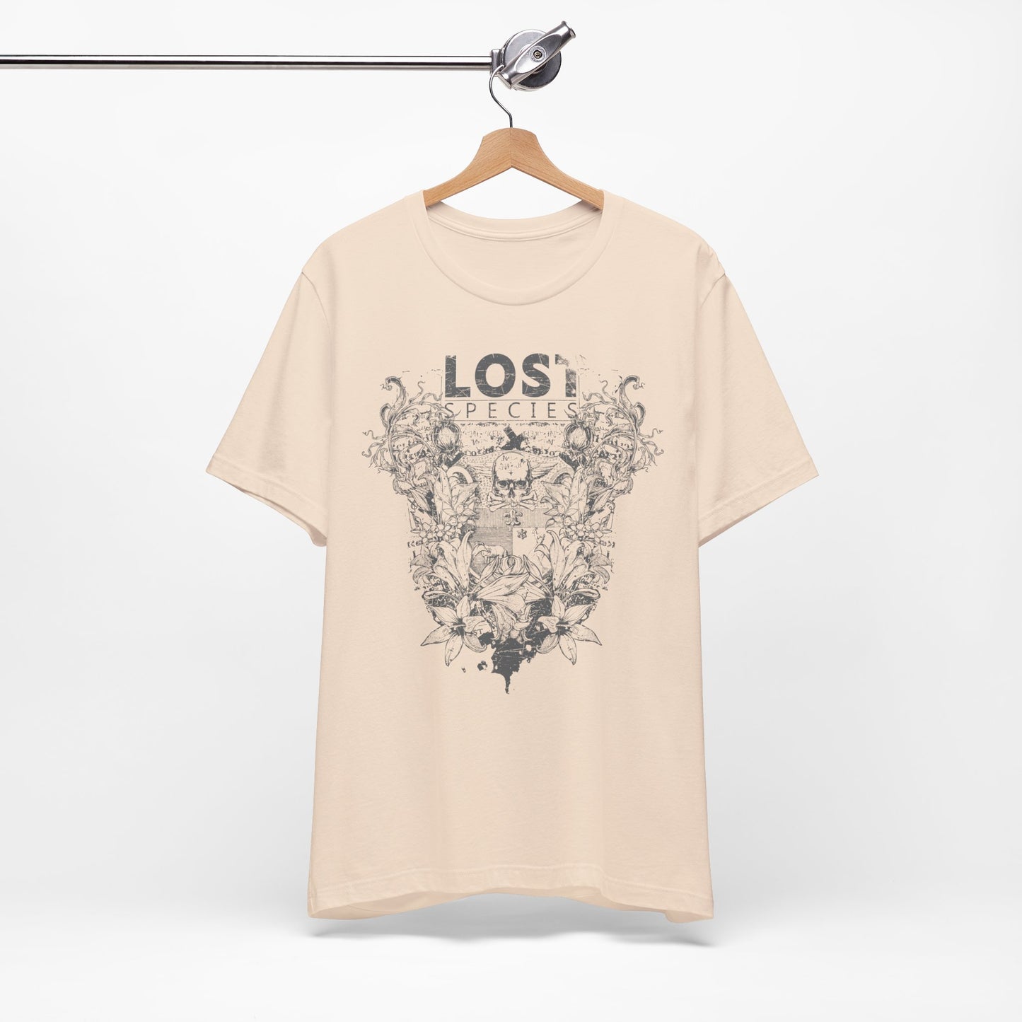 Lost Species Tee Floral Wildlife Illustration Rock Band T-Shirt A-7