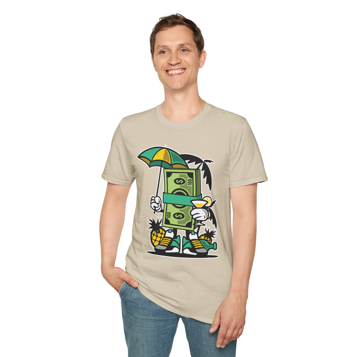 Cartoon T Shirt Animation T Shirt Funny Tee Unisex Softstyle Cotton Tee Art Design 64000