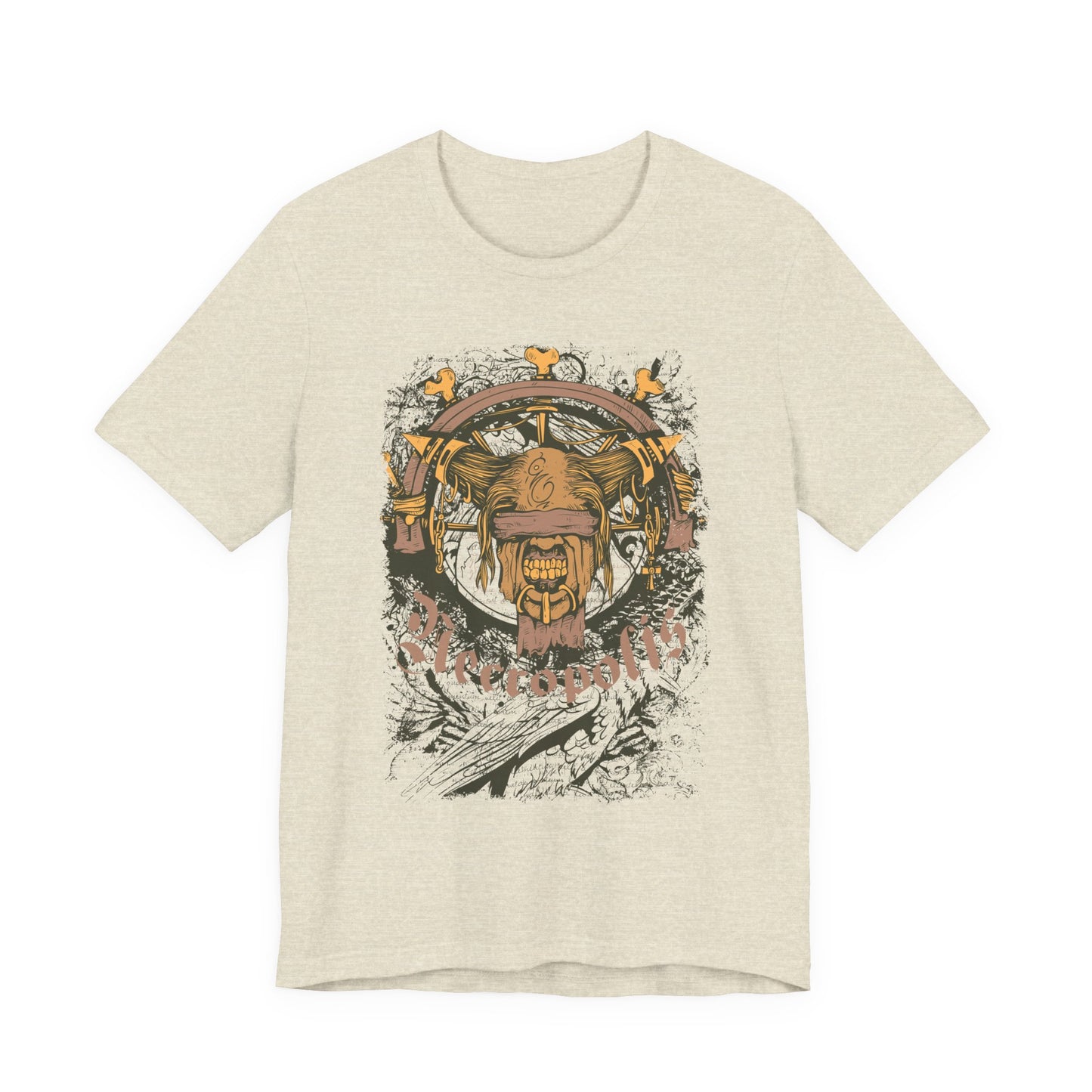 Skull Nordic Warrior Graphic Unisex Cotton T-Shirt r12