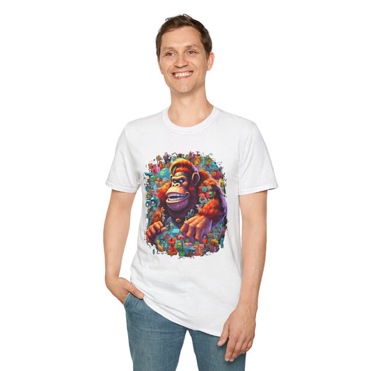 Animals Tees, Funny Animals Shirt, T Shirts with Funny Animals, T-Shirt with Gorilla, Monkey Tees