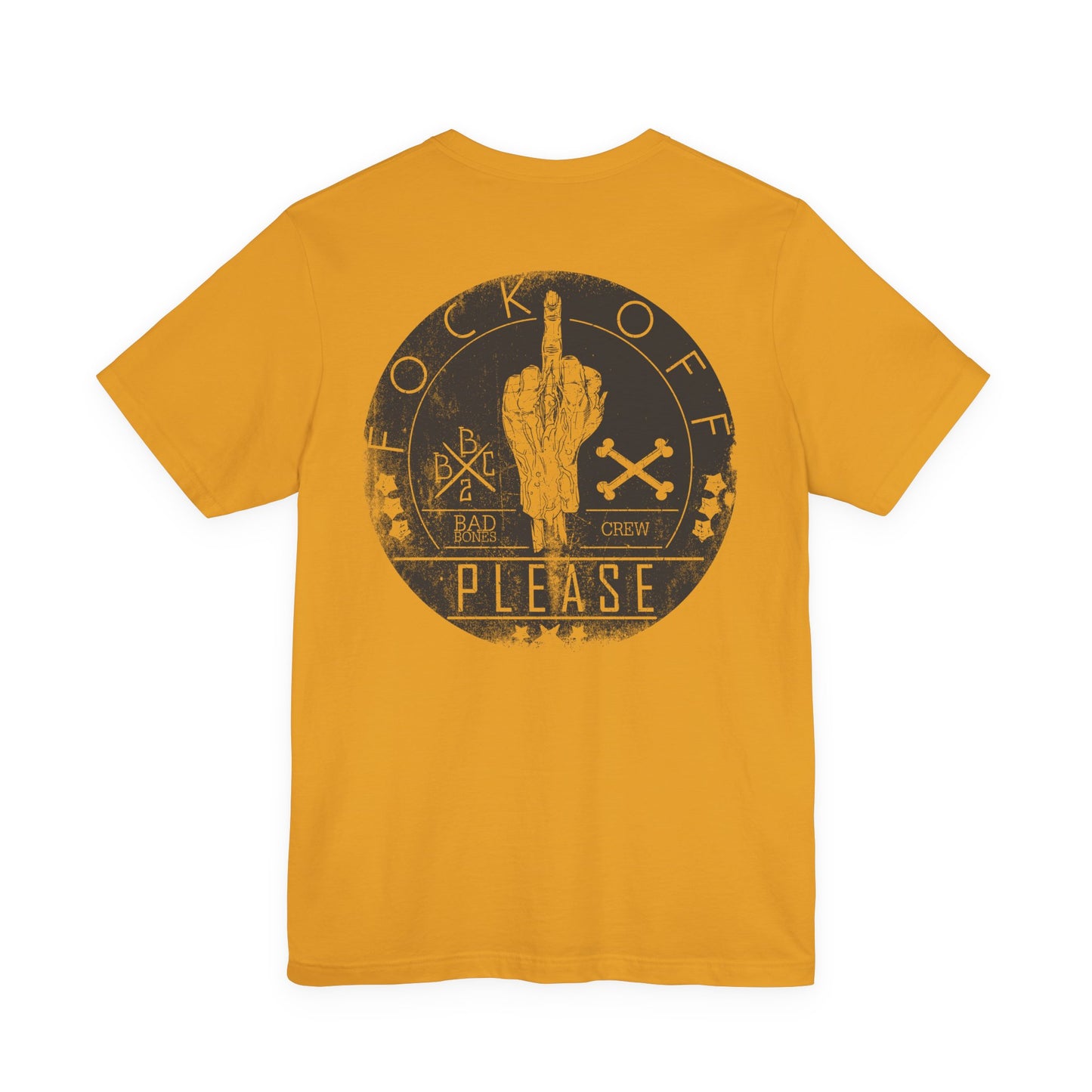 Fk Off Please tee Graphic Middle Finger Skull Design T-Shirt A-11