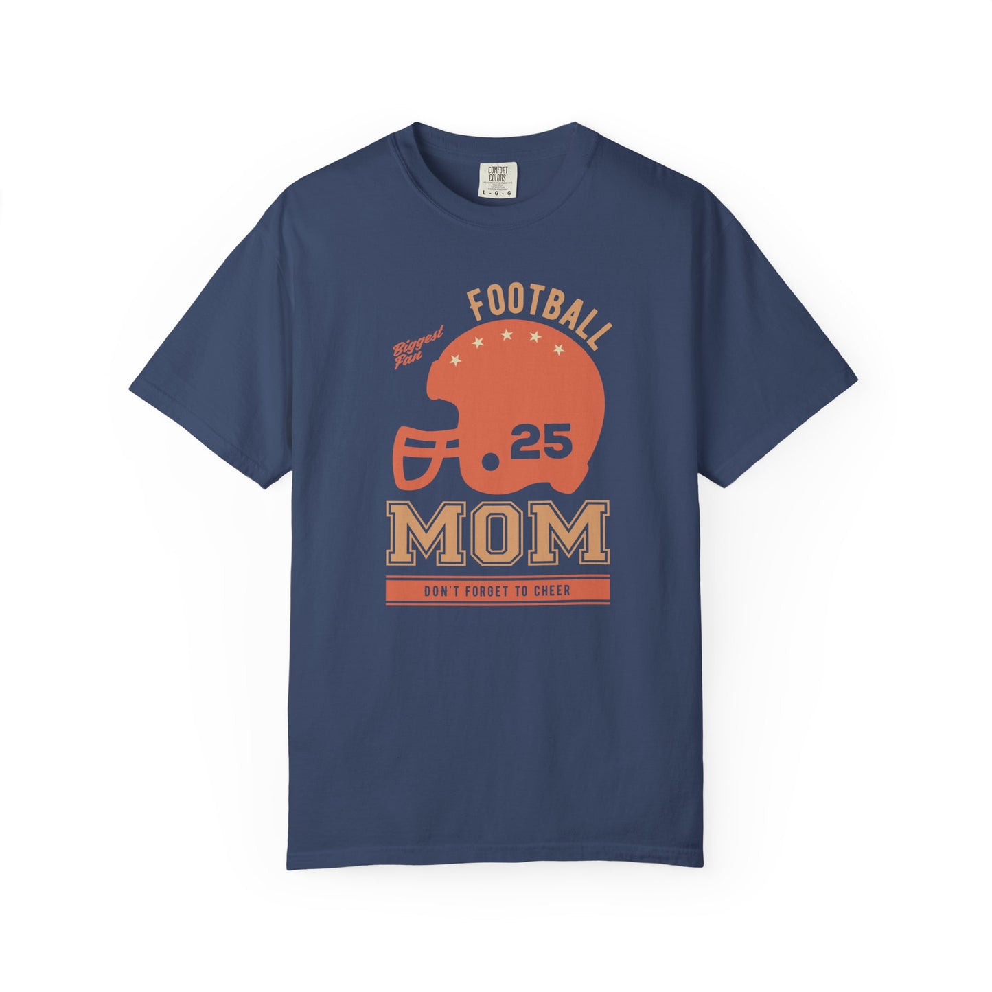 Football Mom T-shirt Mother's Day Mama Tee Unisex Comfort Colors Garment-Dyed Cotton h43