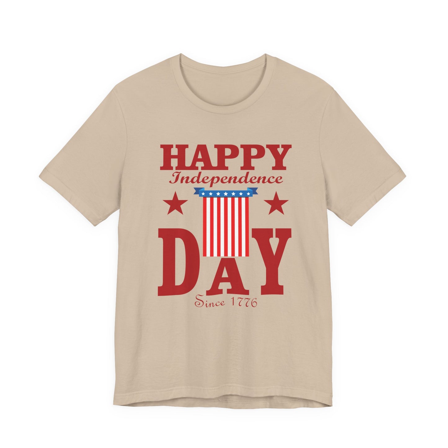 Happy Independence Day Graphic Unisex Cotton T-Shirt 018