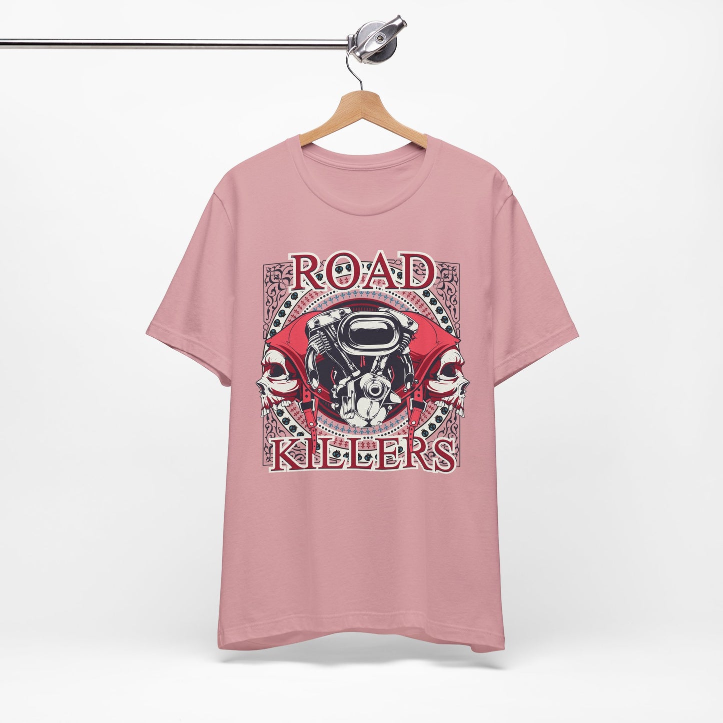 Dark Road Motorcycle Helmet Skull Tee Biker graphic t-shirt G-1