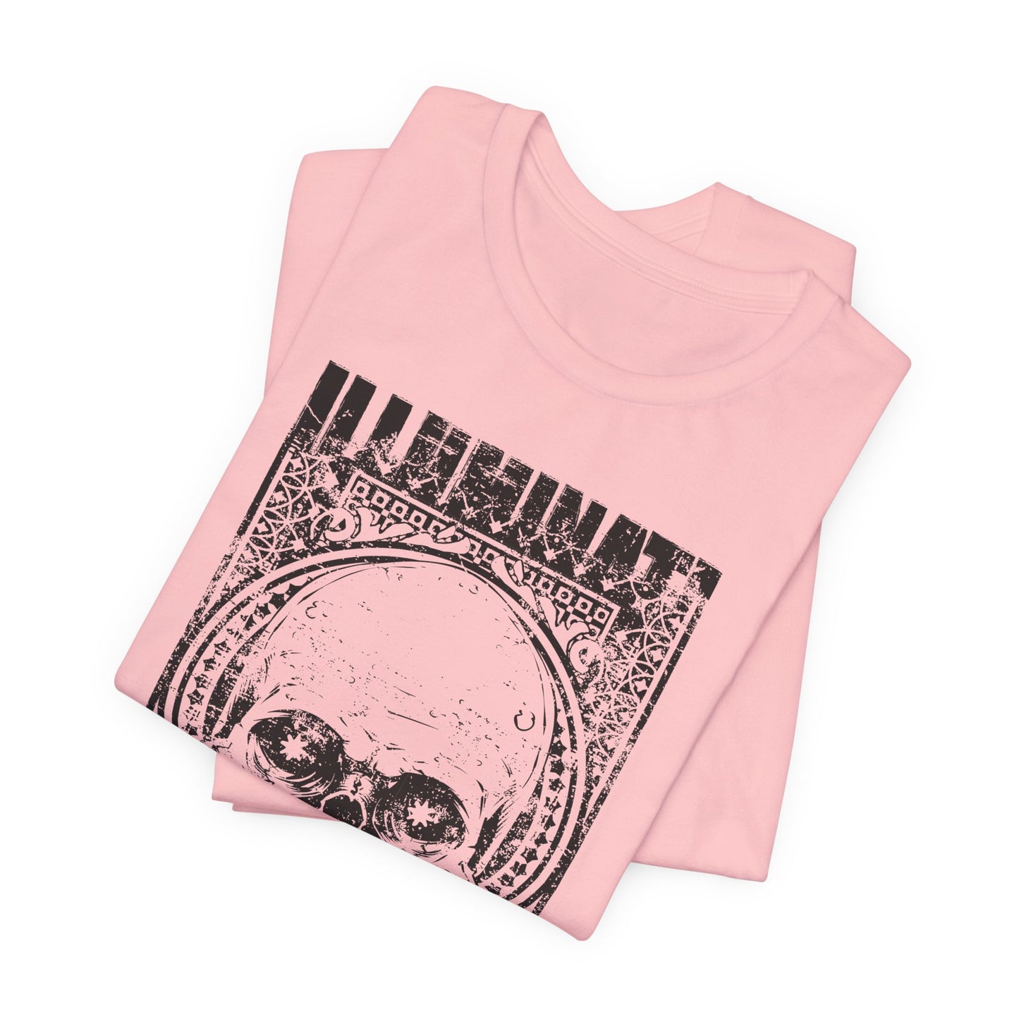 Skull Circle Graphic T-Shirt Vintage Etching Illustration Art Design Tee A-9