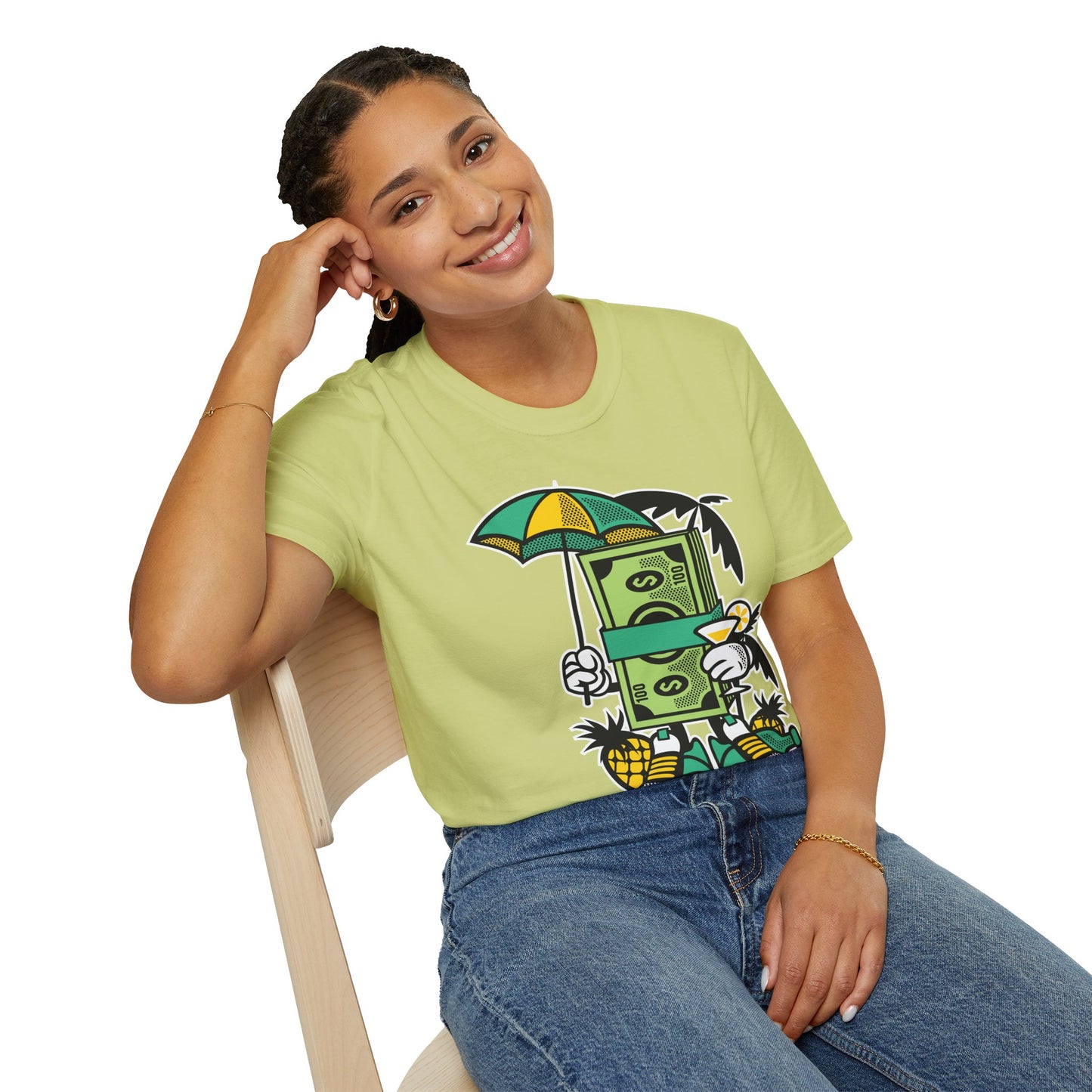 Cartoon T Shirt Animation T Shirt Funny Tee Unisex Softstyle Cotton Tee Art Design 64000