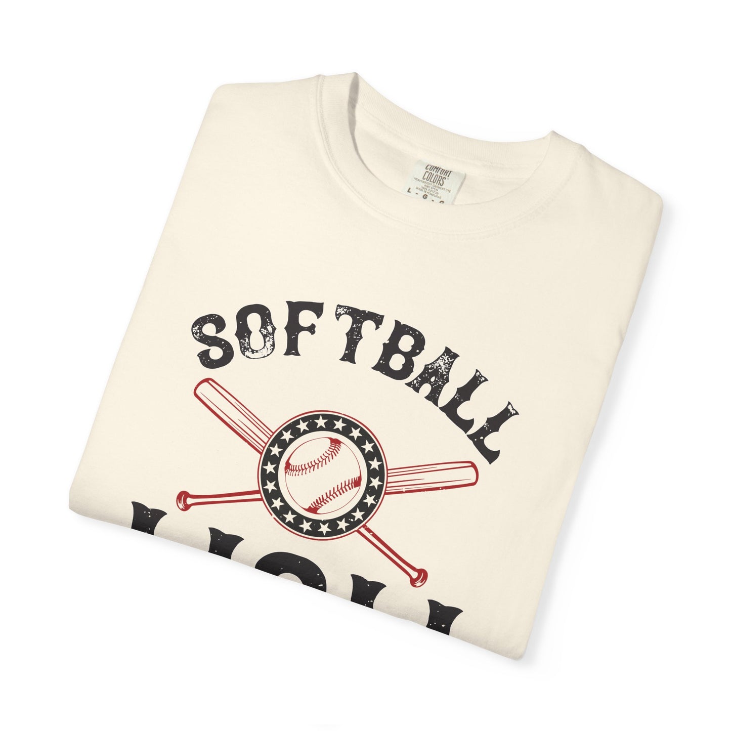 Softball Mom T-shirt Mother Day Mama Tee Unisex Comfort Colors Garment-Dyed Cotton h92