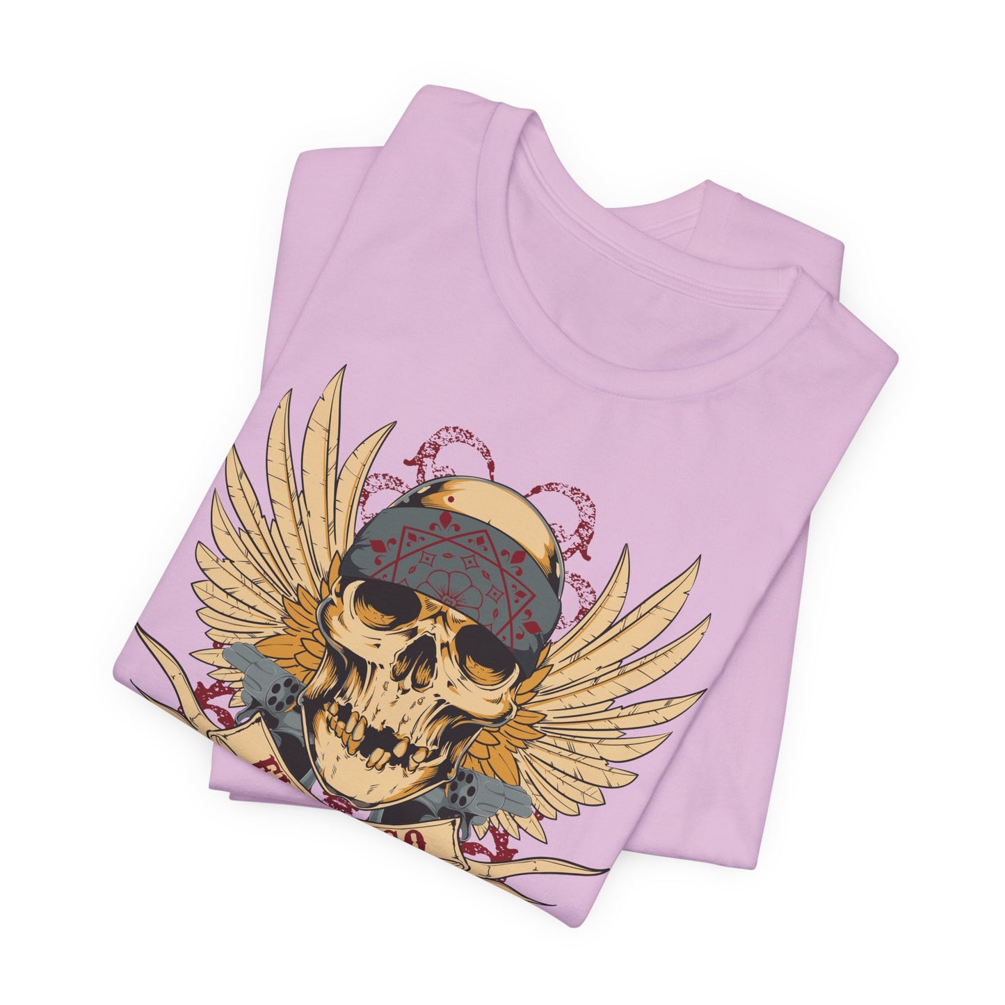 El Gringo Skull with Wings T-Shirt Vintage Tattoo Style Art-53