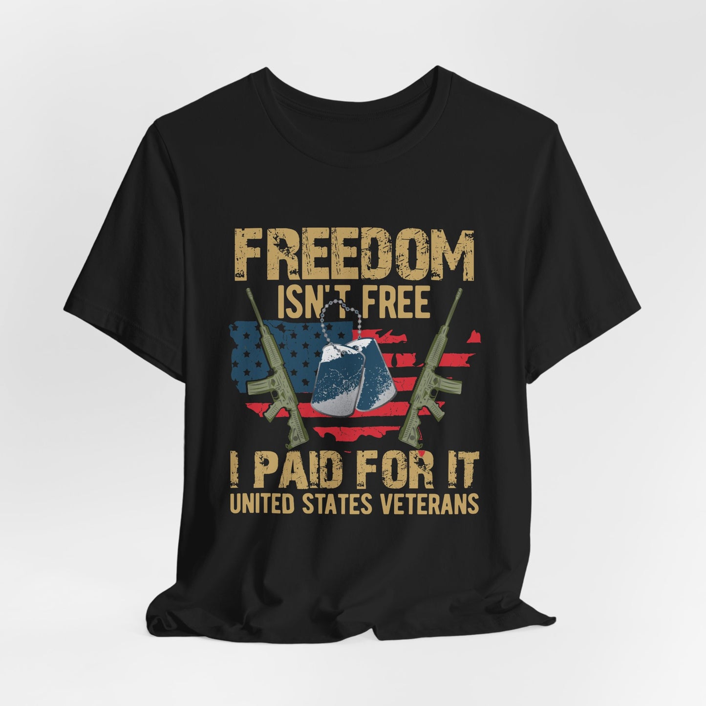 Army Veteran Patriotic Graphic Design Unisex Cotton T-Shirt v19