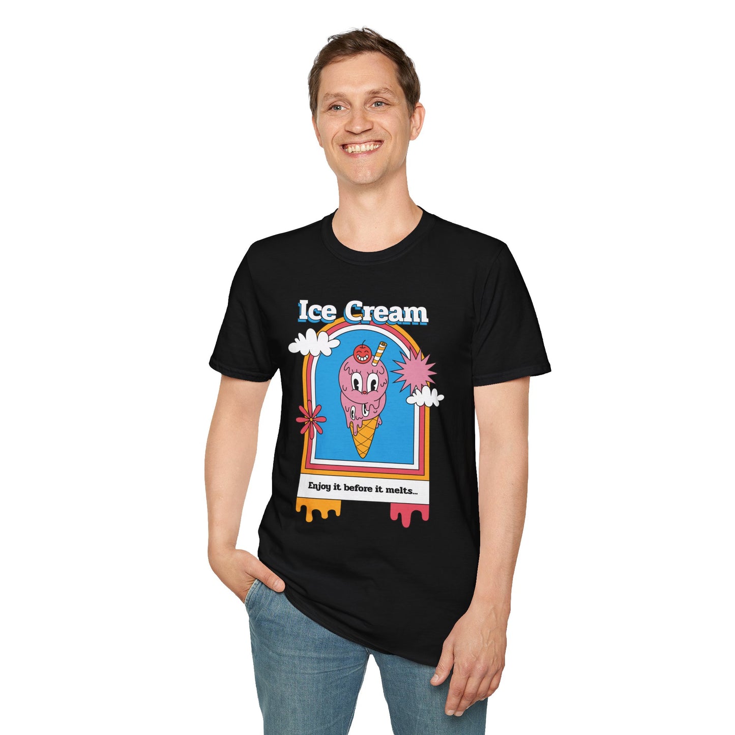 Food Tees, Funny Food T Shirts, Funny T Shirts, Shirt with Food, Junk Food Tees, Shirt with Ice Cream, Ice Cream T-Shirt