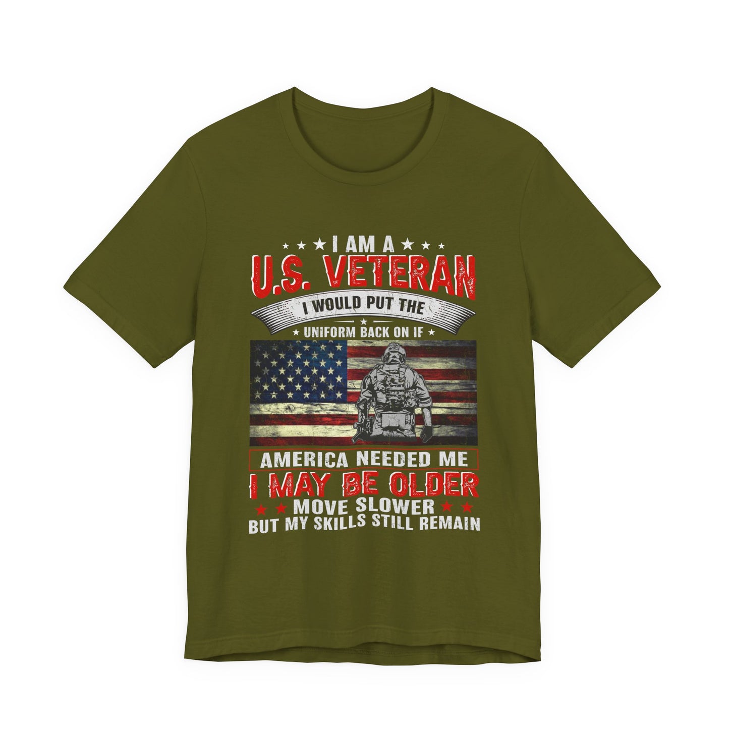 I Am A U.S. Veteran shirt American Flag Military Veteran Unisex Cotton Tee v25